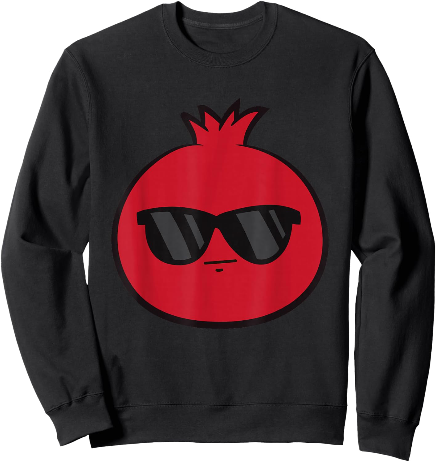 Cool Pomegranate With Sunglasses Funny Pomegranate Sweatshirt - Sweatshirt | Black
