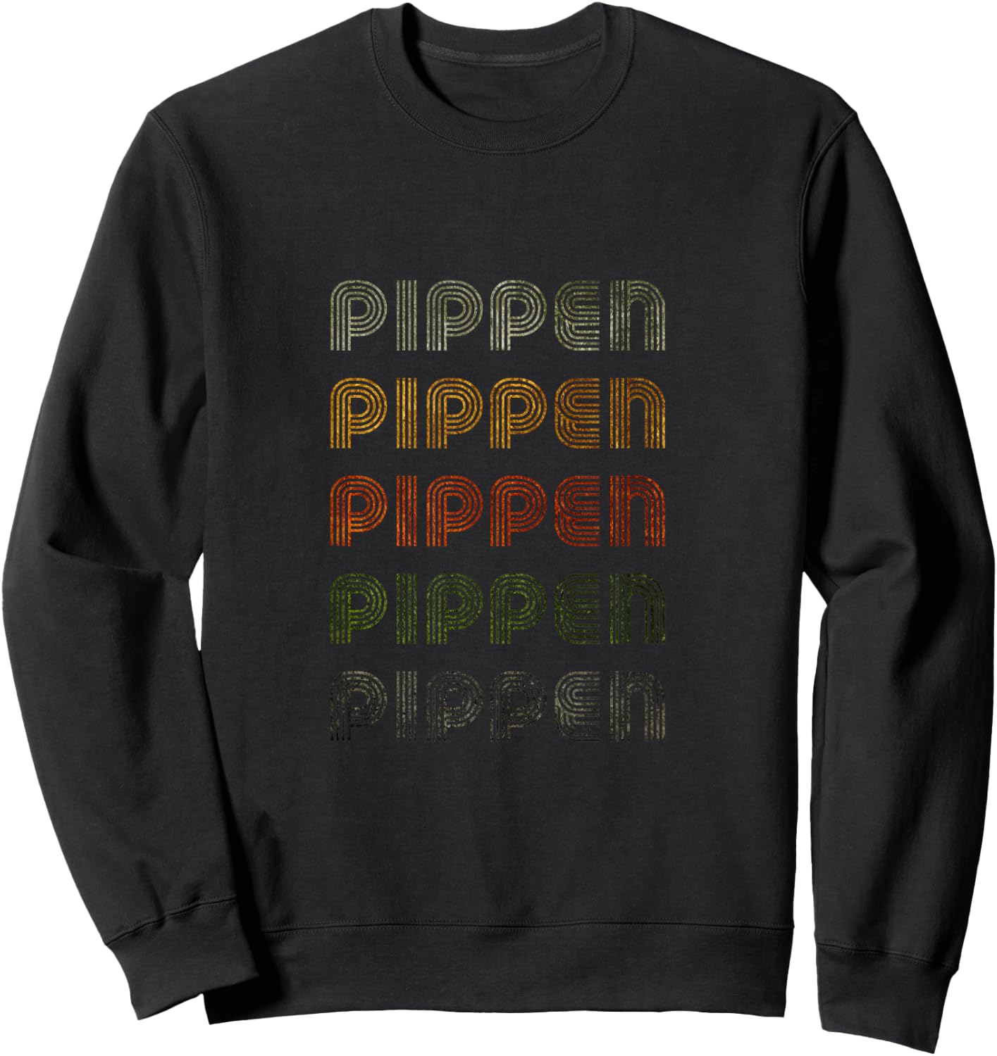 Love Heart Pippen Grunge Vintage Style Black Pippen Sweatshirt - Sweatshirt | Black