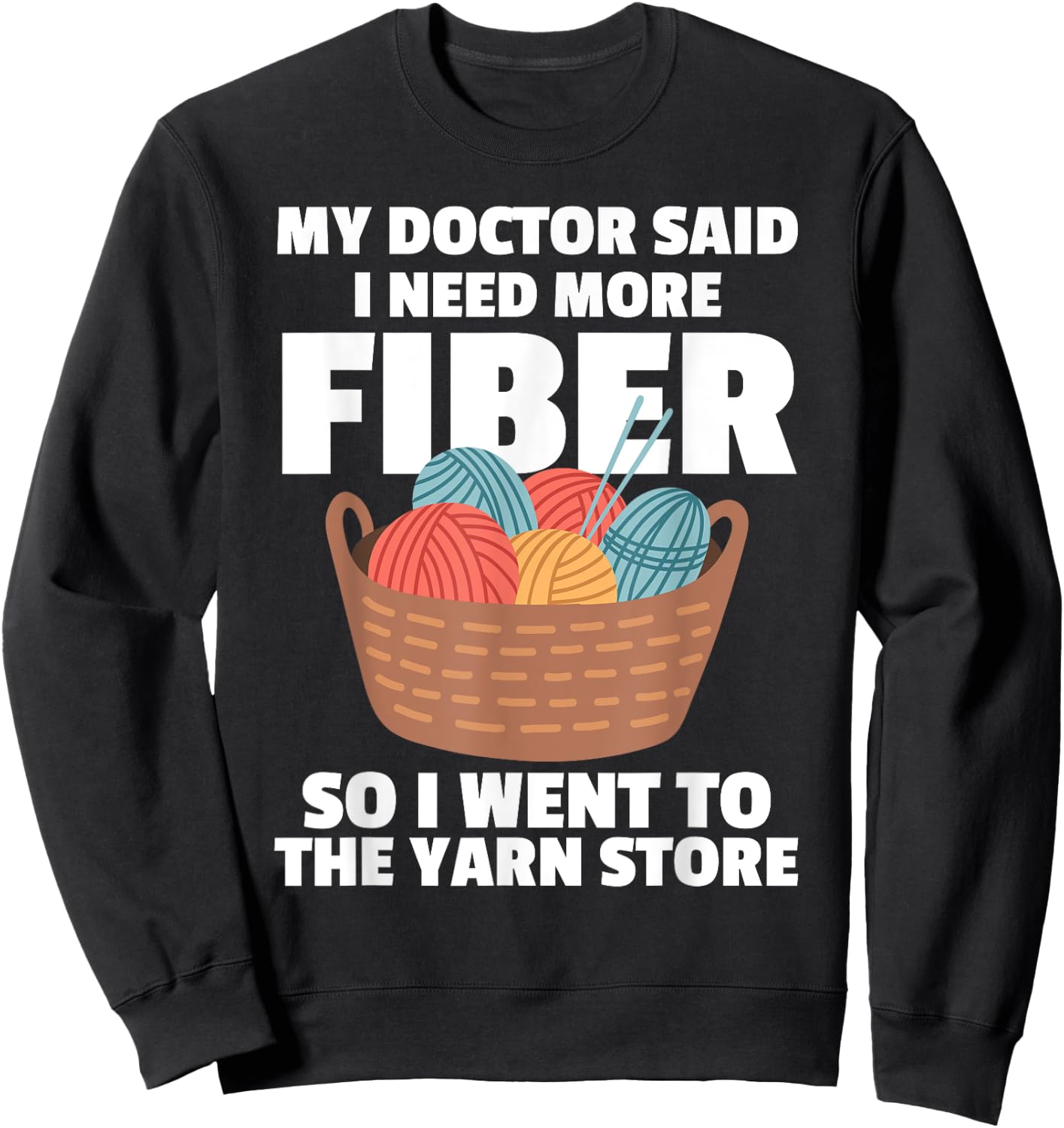 Funny Crocheting Mom Knitting Yarn Crochet Lovers Sweatshirt - Sweatshirt | Black