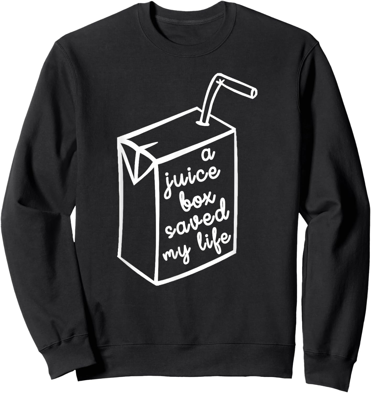 Diabetes Shirts For Kids - A Juice Box Saved My Life Sweatshirt - Sweatshirt | Black