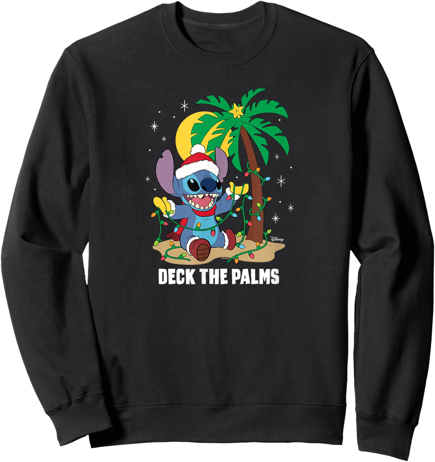 Lilo & Stitch - Deck The Palms Sweatshirt - Sweatshirt | Black