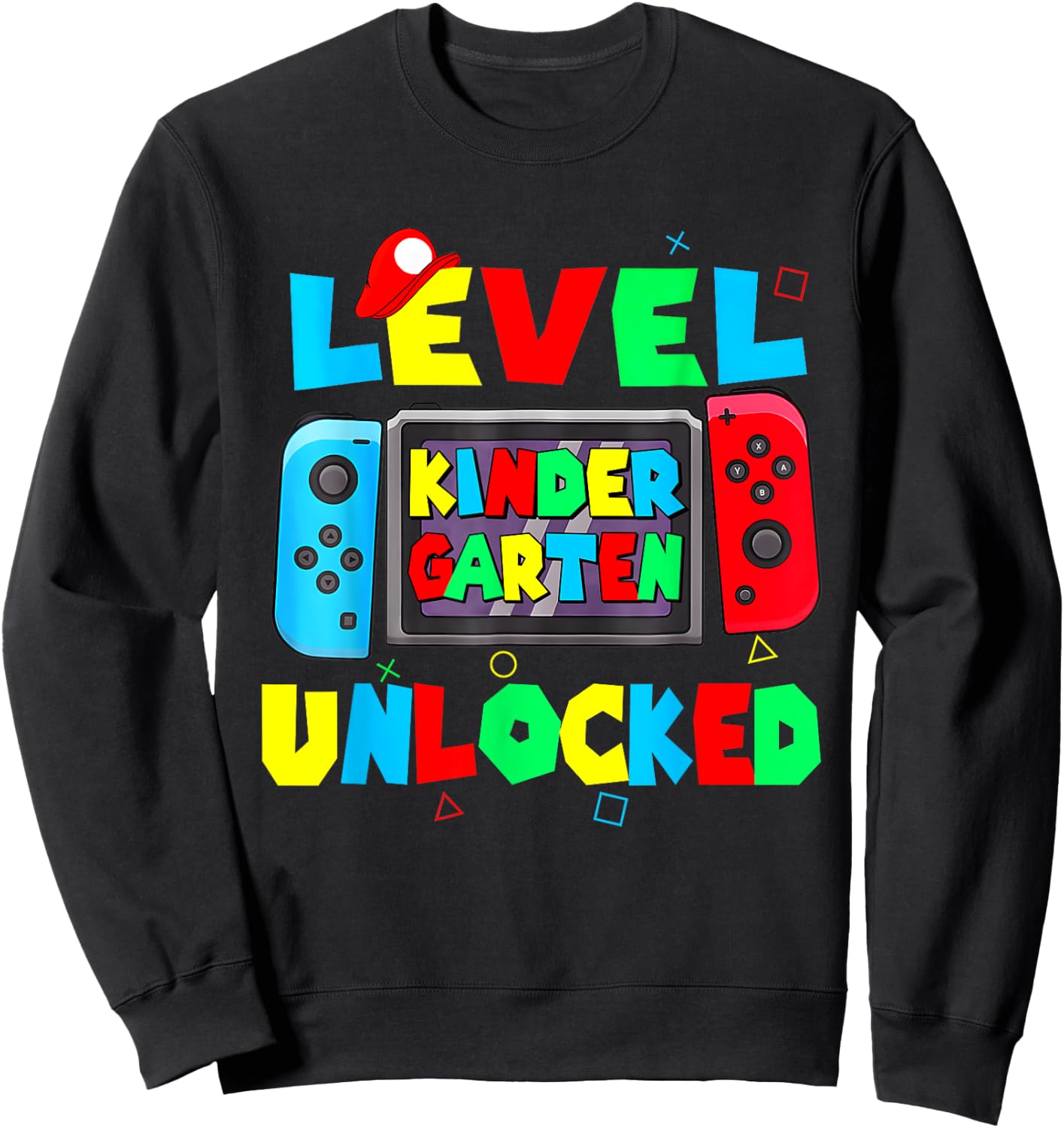 Level Kindergarten unlocked back to school video game Kinder Sweatshirt - Sweatshirt | Black