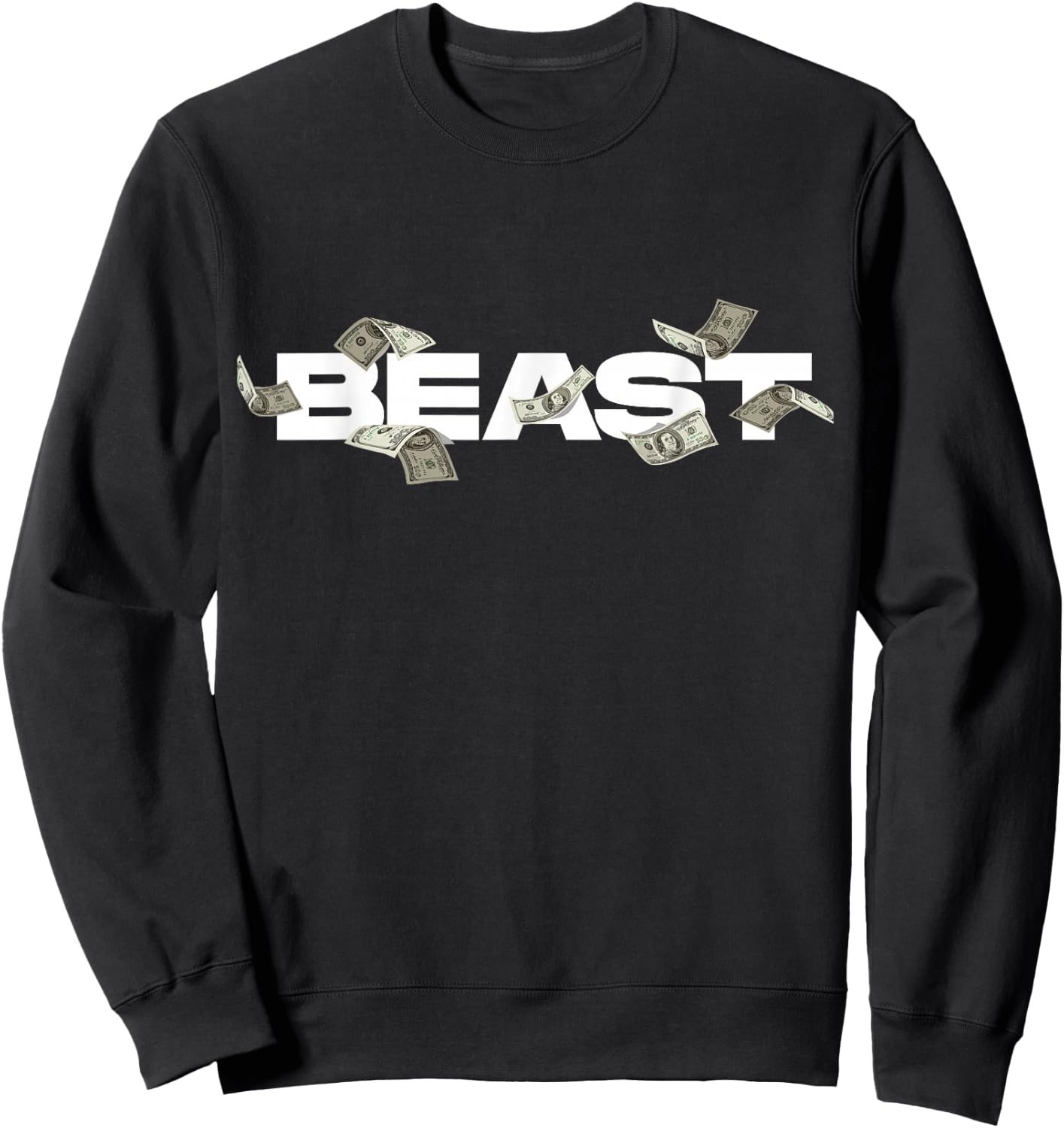 MrBeast Classic Bill , Small, Black Sweatshirt - Sweatshirt | Black