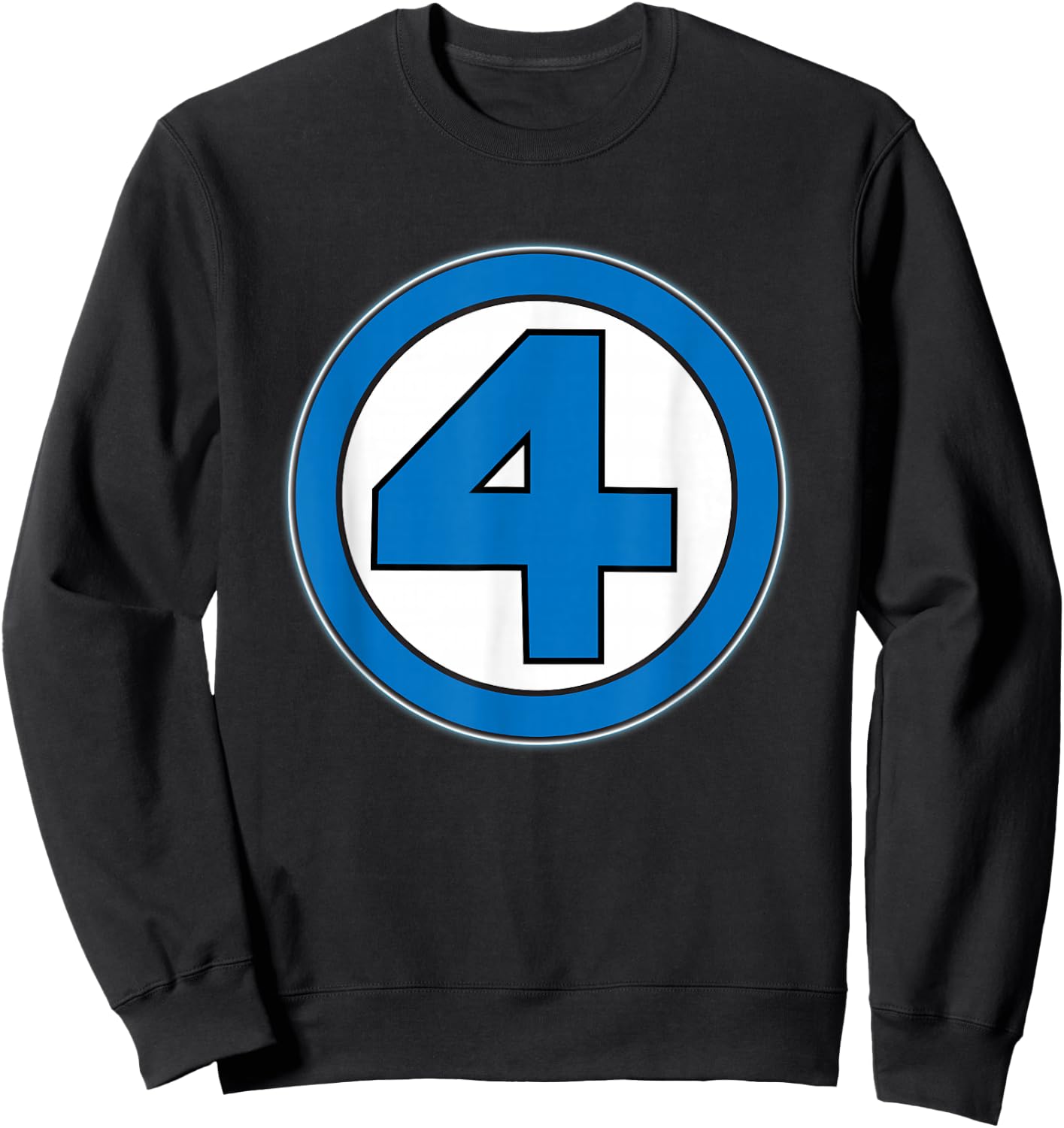 Marvel Fantastic Four Classic Super Hero Center Emblem Sweatshirt - Sweatshirt | Black