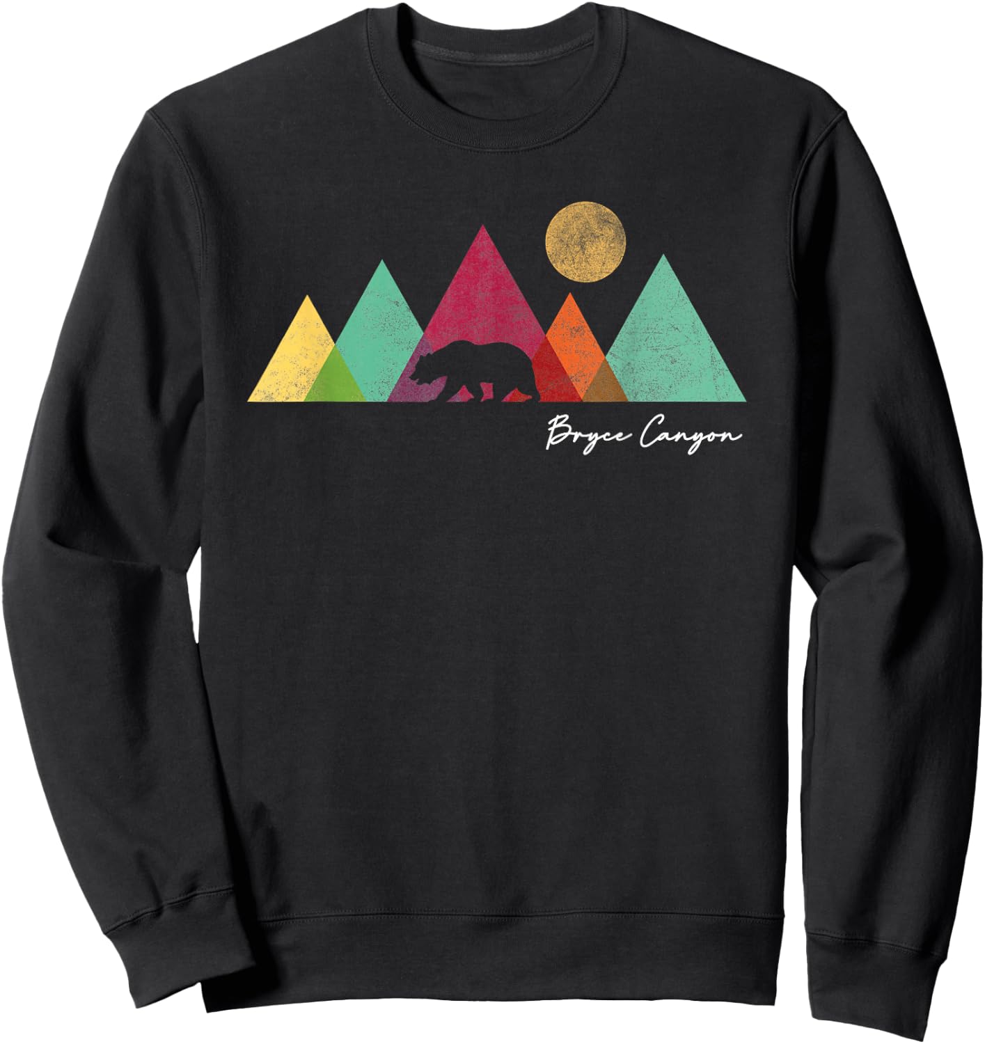 Bryce Canyon National Park Colorful Bear Mountains Sweatshirt - Sweatshirt | Black