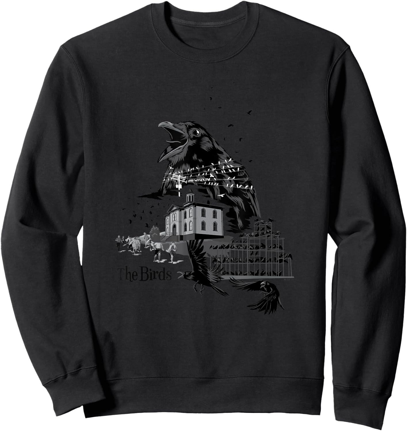 The Birds Alfred Hitchcock Collage Sweatshirt - Sweatshirt | Black