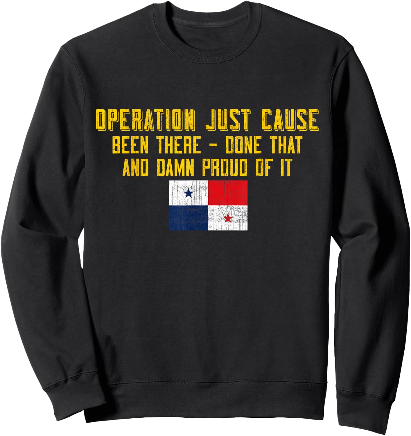 Panama Operation Just Cause Veteran Day Gifts - Black, Small - Men's Vintage Casual - Short Sleeve, - Letter Print - Perfect for Veterans, Gift Recipients Sweatshirt - Sweatshirt | Black