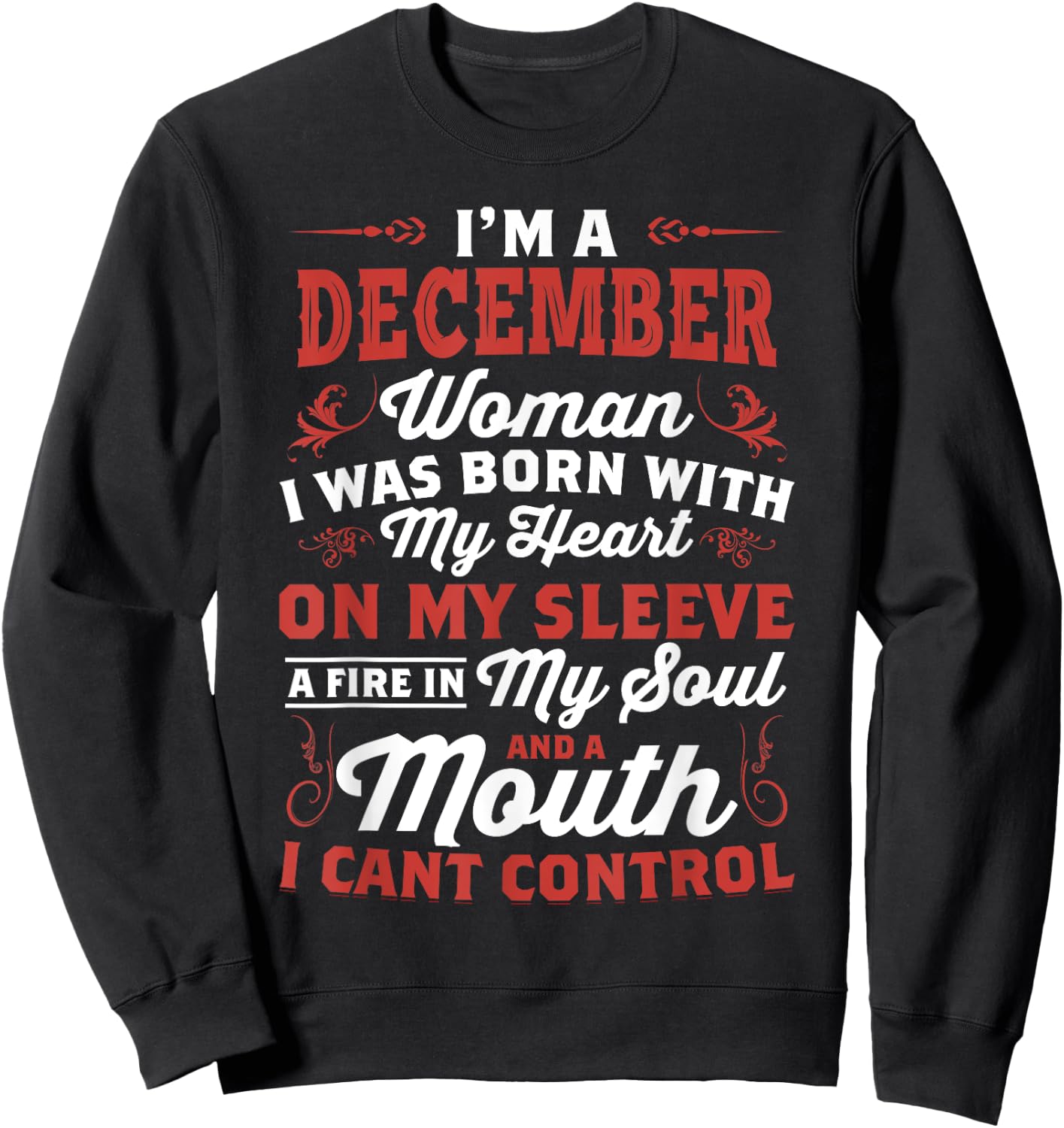 I'm An December Women Queen Born In December Sweatshirt - Sweatshirt | Black