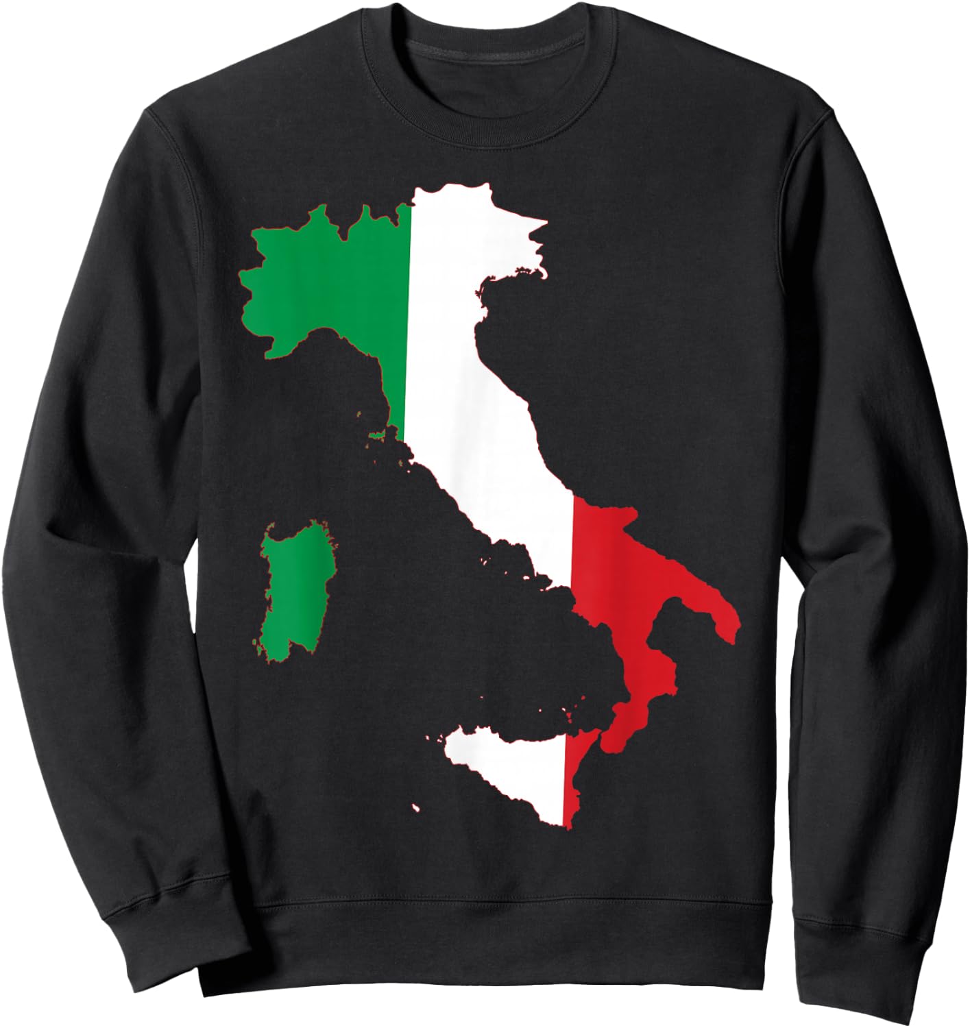 Italy Flag Heart Heartbeat for Italy Men Women Kids Sweatshirt - Sweatshirt | Black