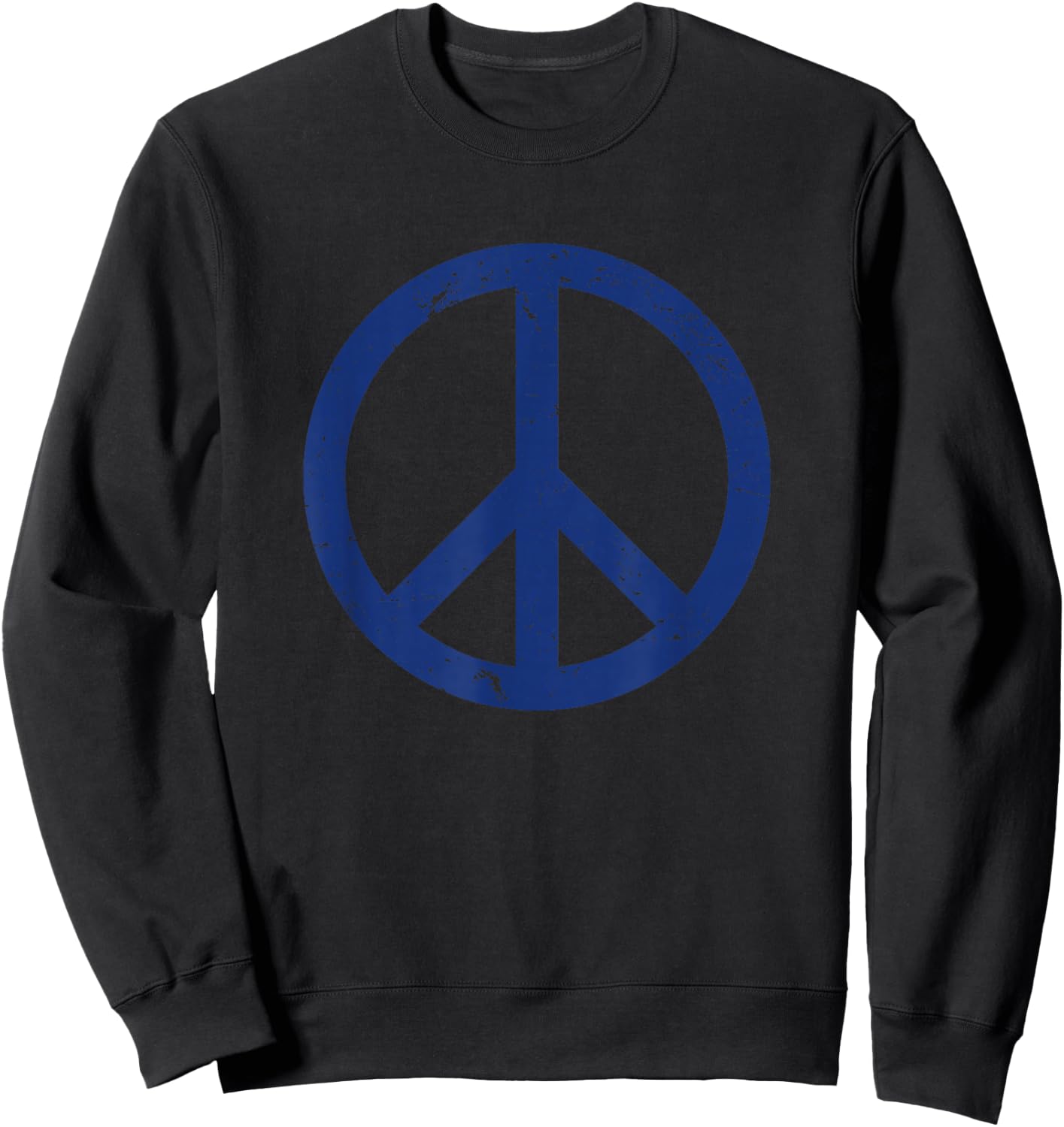 Vintage royal blue peace Sweatshirt - Sweatshirt | Black