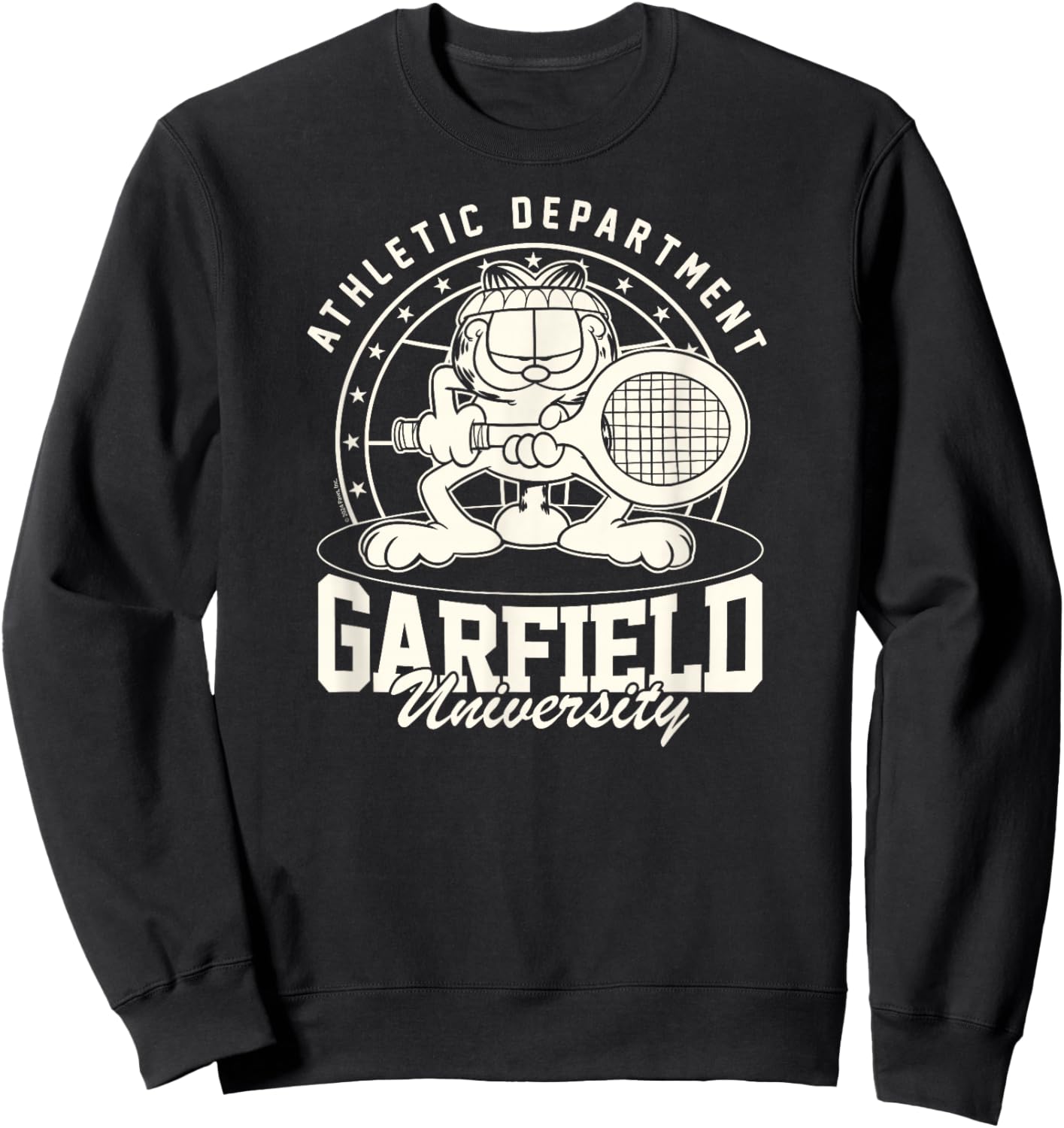 Garfield - Tennis University Athletic Department Sweatshirt - Sweatshirt | Black