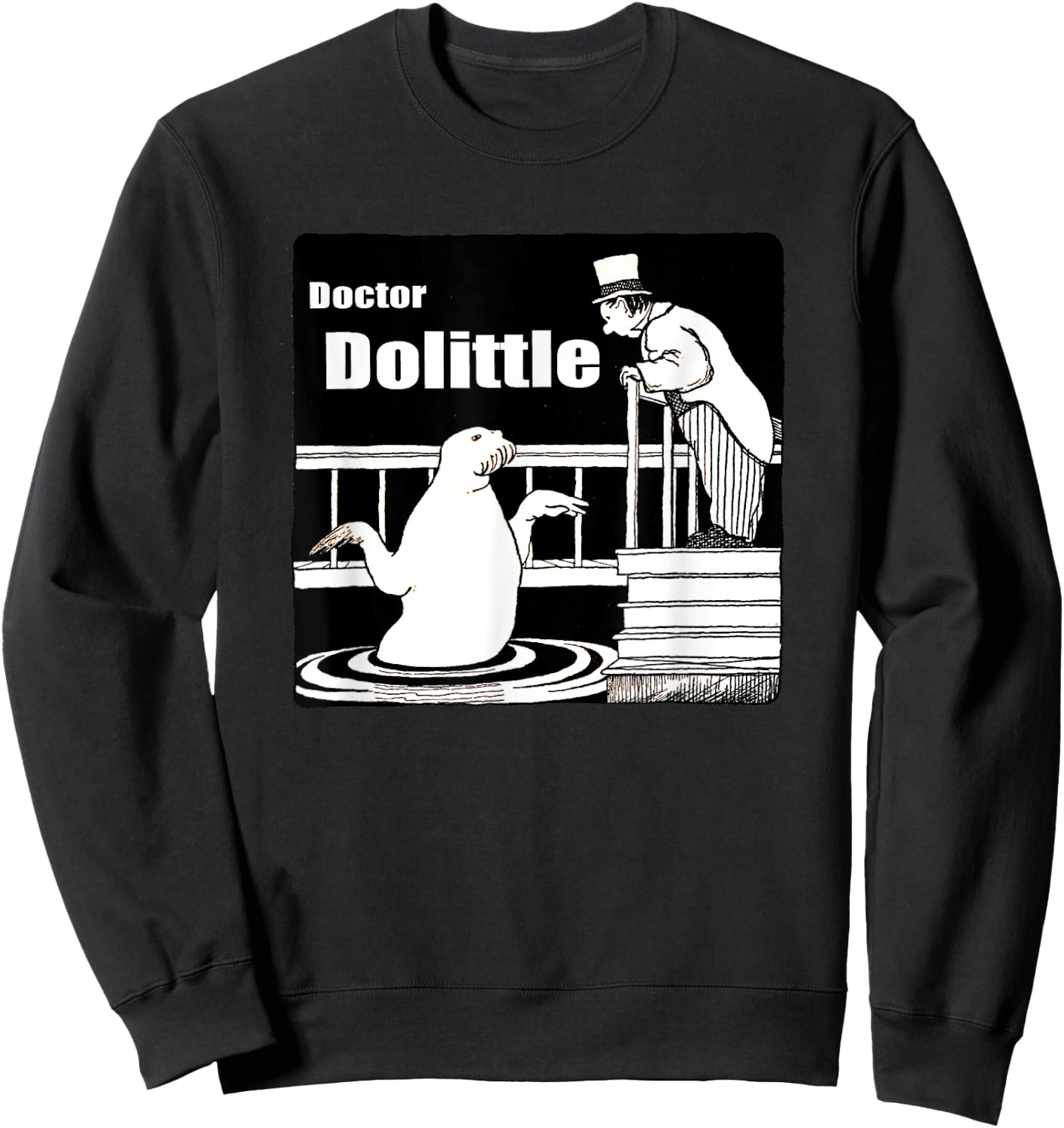 Dr Dolittle Speaking with A Walrus Sweatshirt - Sweatshirt | Black