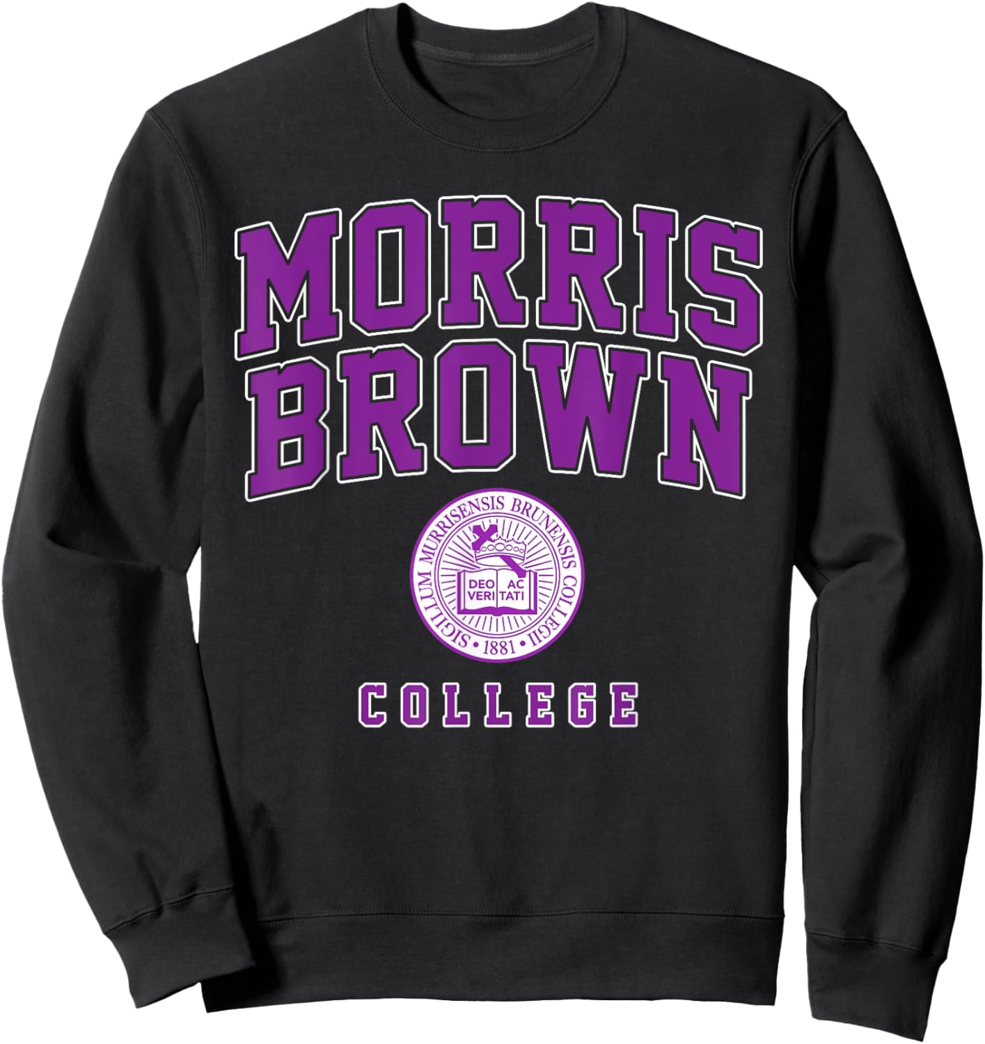 Morris Brown College Arch Vintage Sports Design Men Women Sweatshirt - Sweatshirt | Black