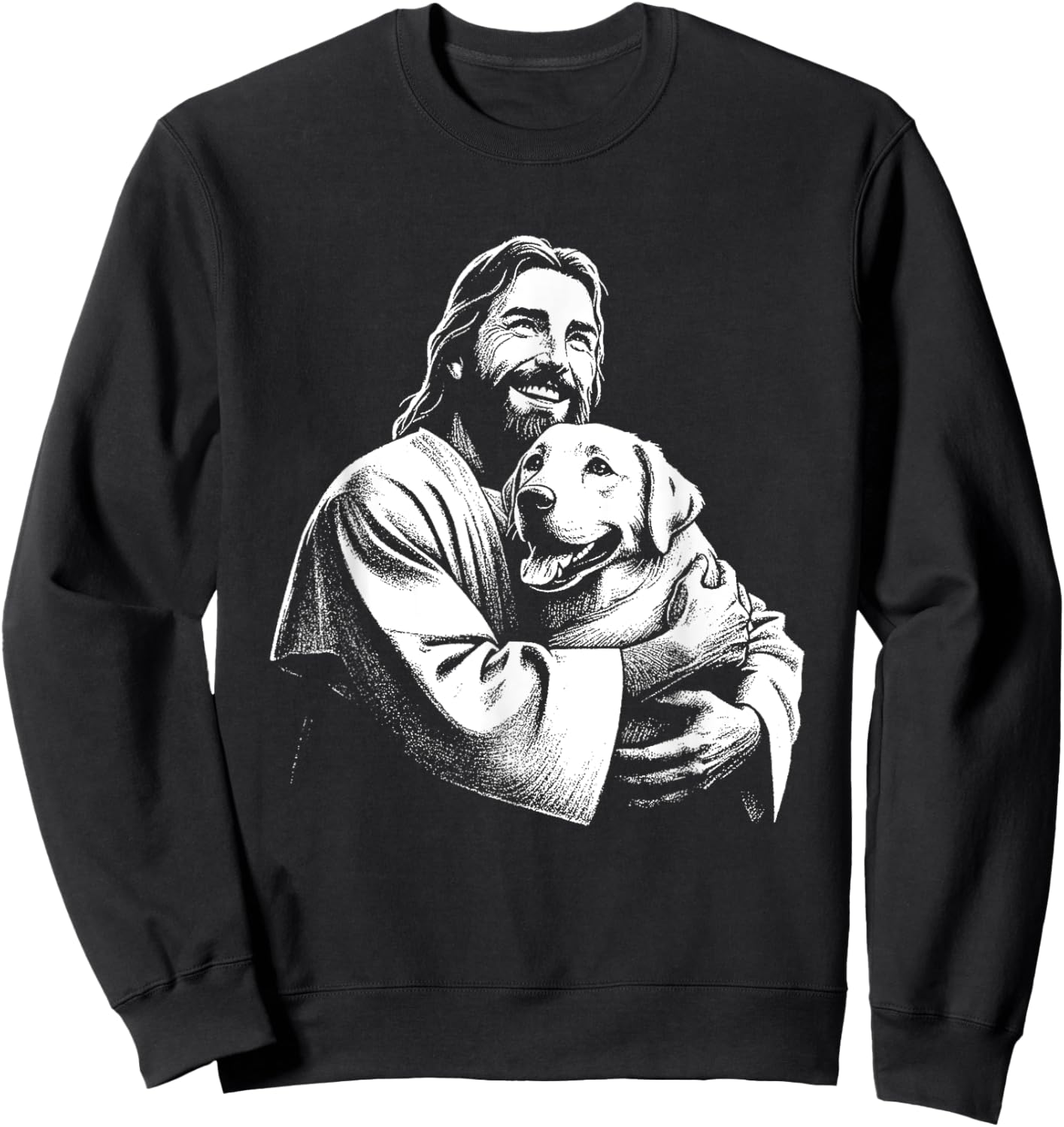 Jesus Labrador Dog - Funny Christian Religious Dog Lover Men Women Kids Sweatshirt - Sweatshirt | Black