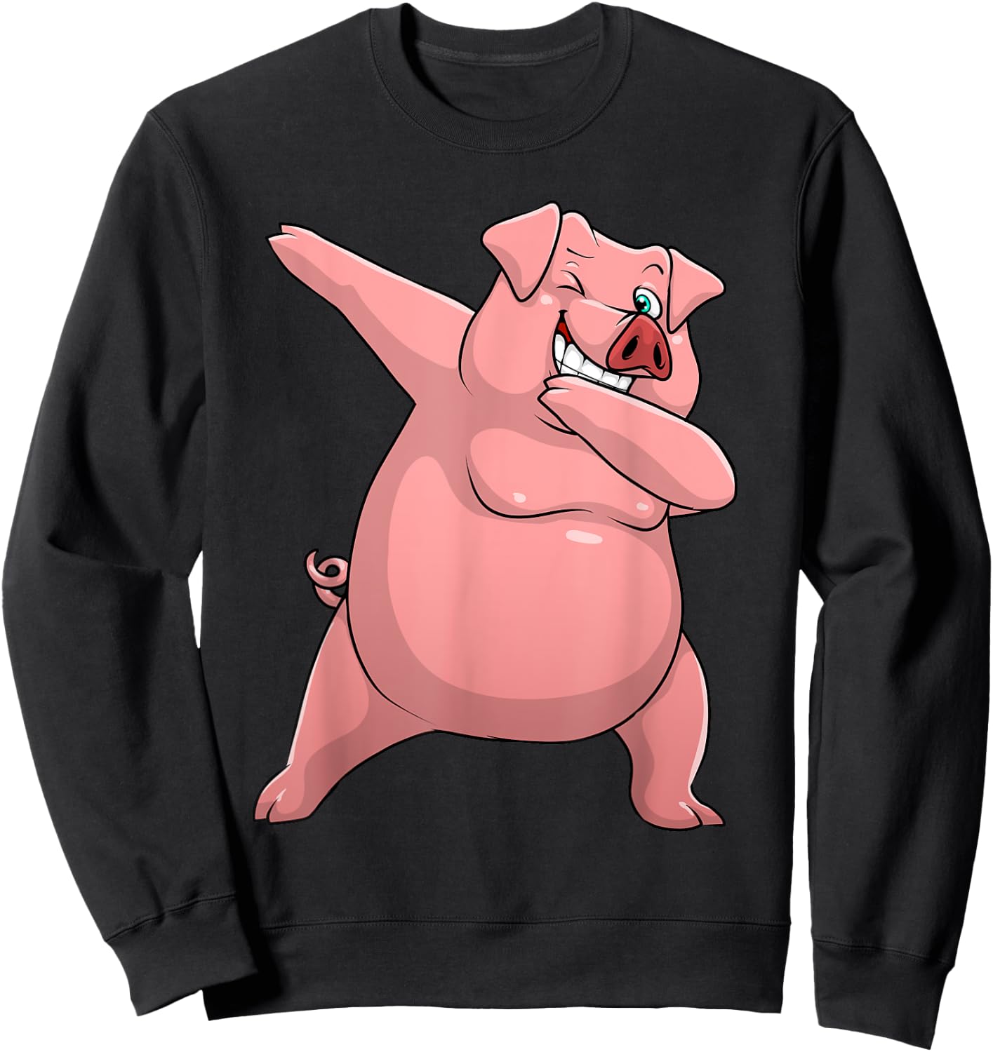 Cute Pig Art Women Kids Livestock Farming Pig Lovers Sweatshirt - Sweatshirt | Black