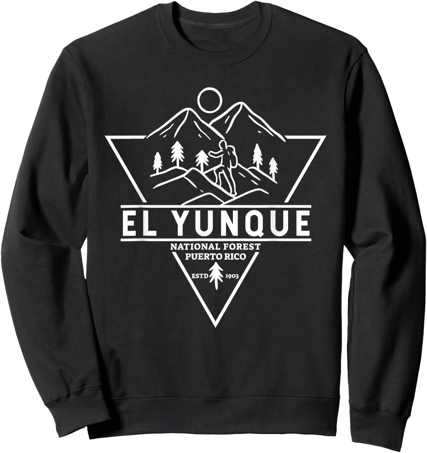 El Yunque National Forest Puerto Rico Badge Sweatshirt - Sweatshirt | Black
