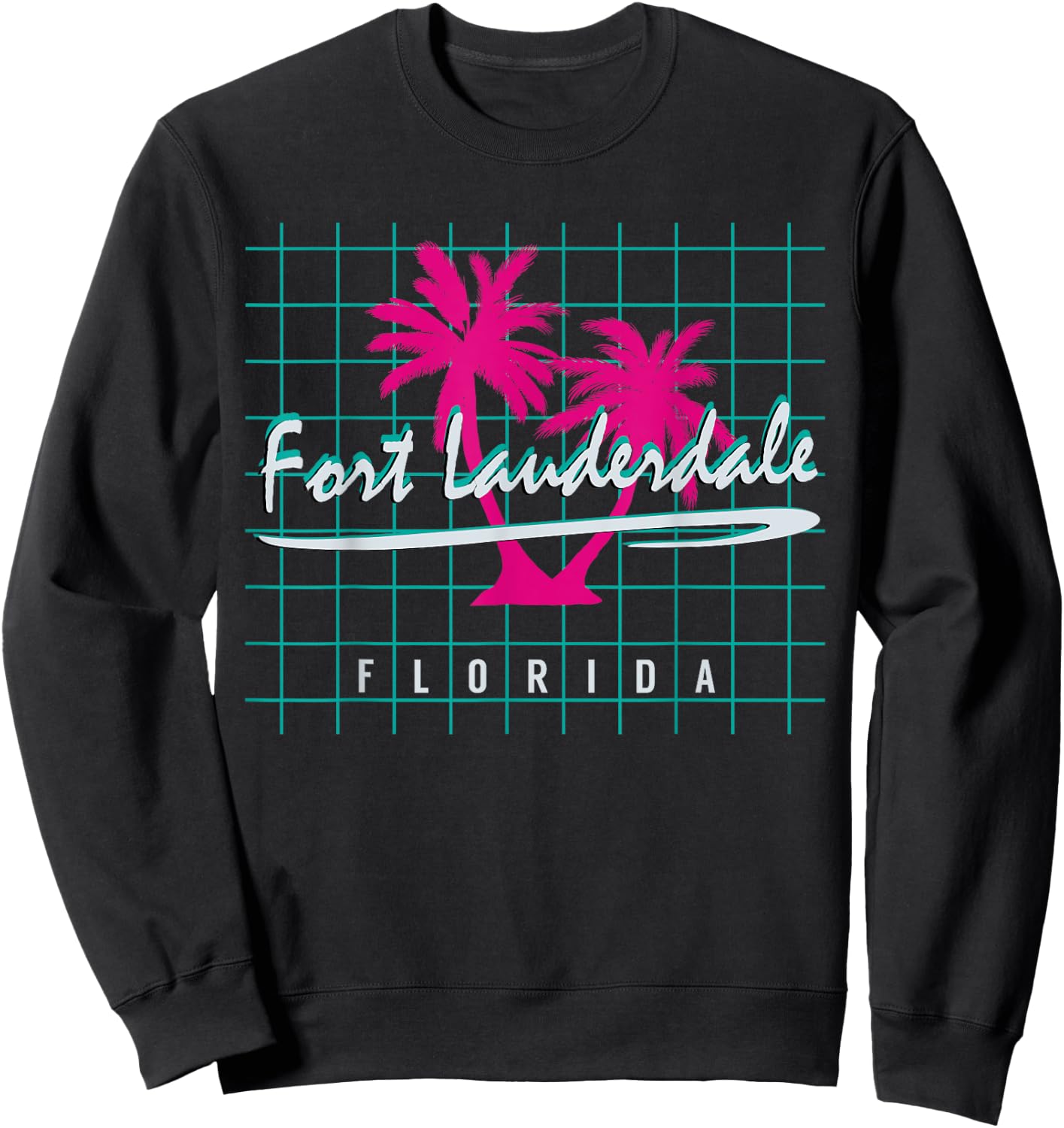 Fort Lauderdale Florida T Shirt Souvenirs Vintage Pattern Sweatshirt - Sweatshirt | Black
