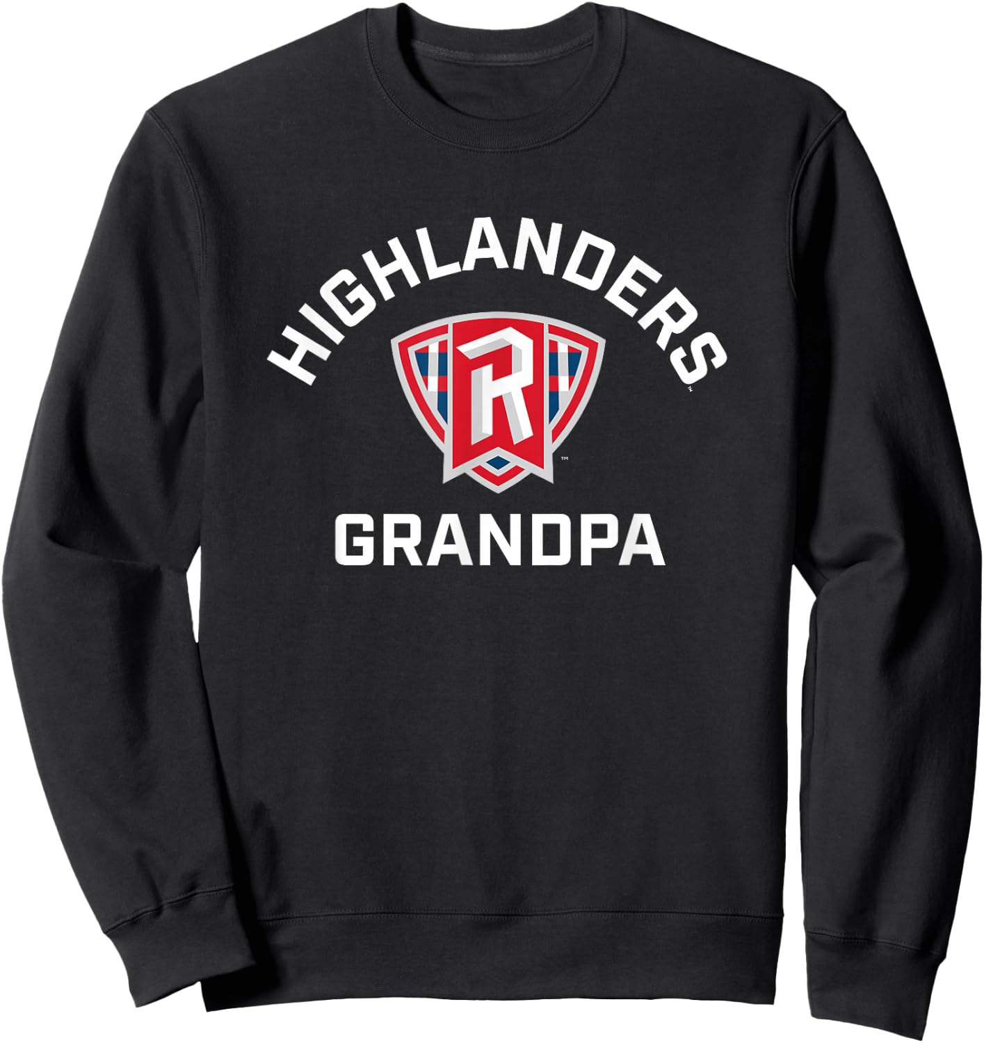 Radford University Highlanders Arched Grandpa Sweatshirt - Sweatshirt | Black