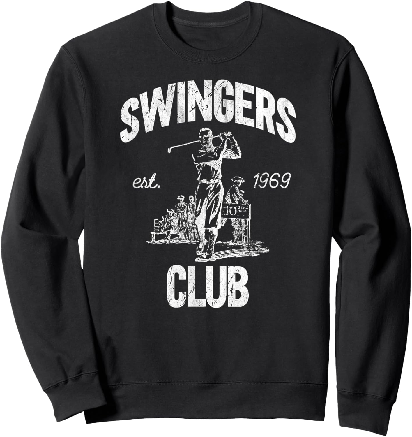 Swingers Club golf clubs funny golf Sarcastic Golfing men Sweatshirt - Sweatshirt | Black