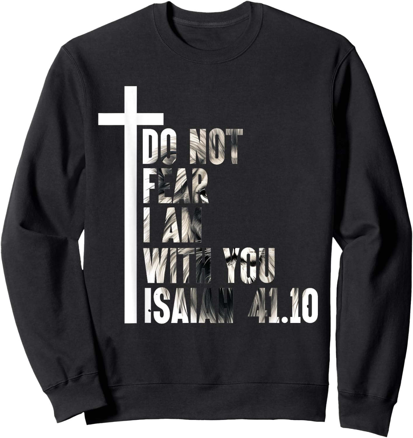Christian Bible Verse Lion Of Judah Jesus God , Small, Black Sweatshirt - Sweatshirt | Black