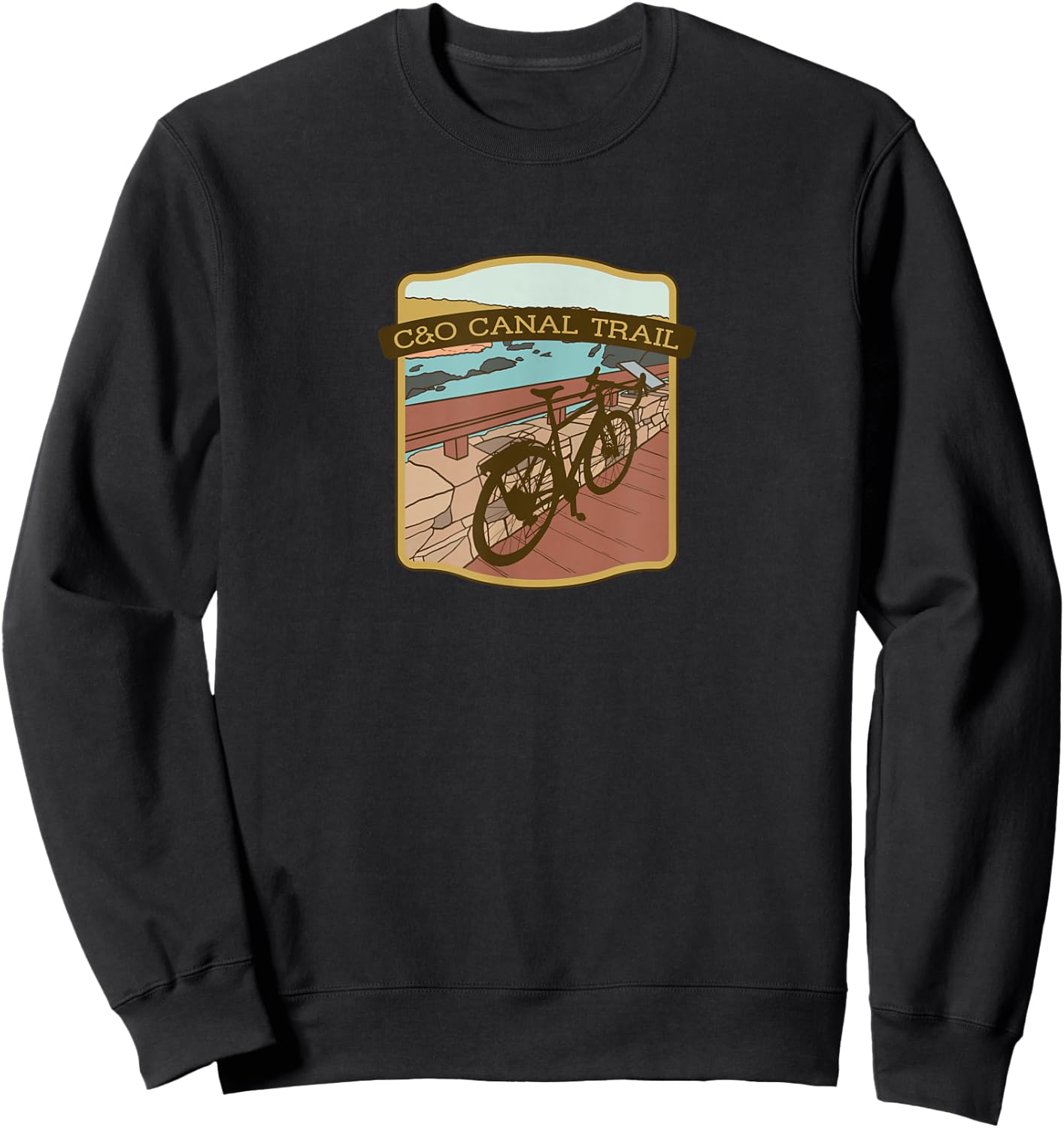 C&O Canal Trail cycling Sweatshirt - Sweatshirt | Black