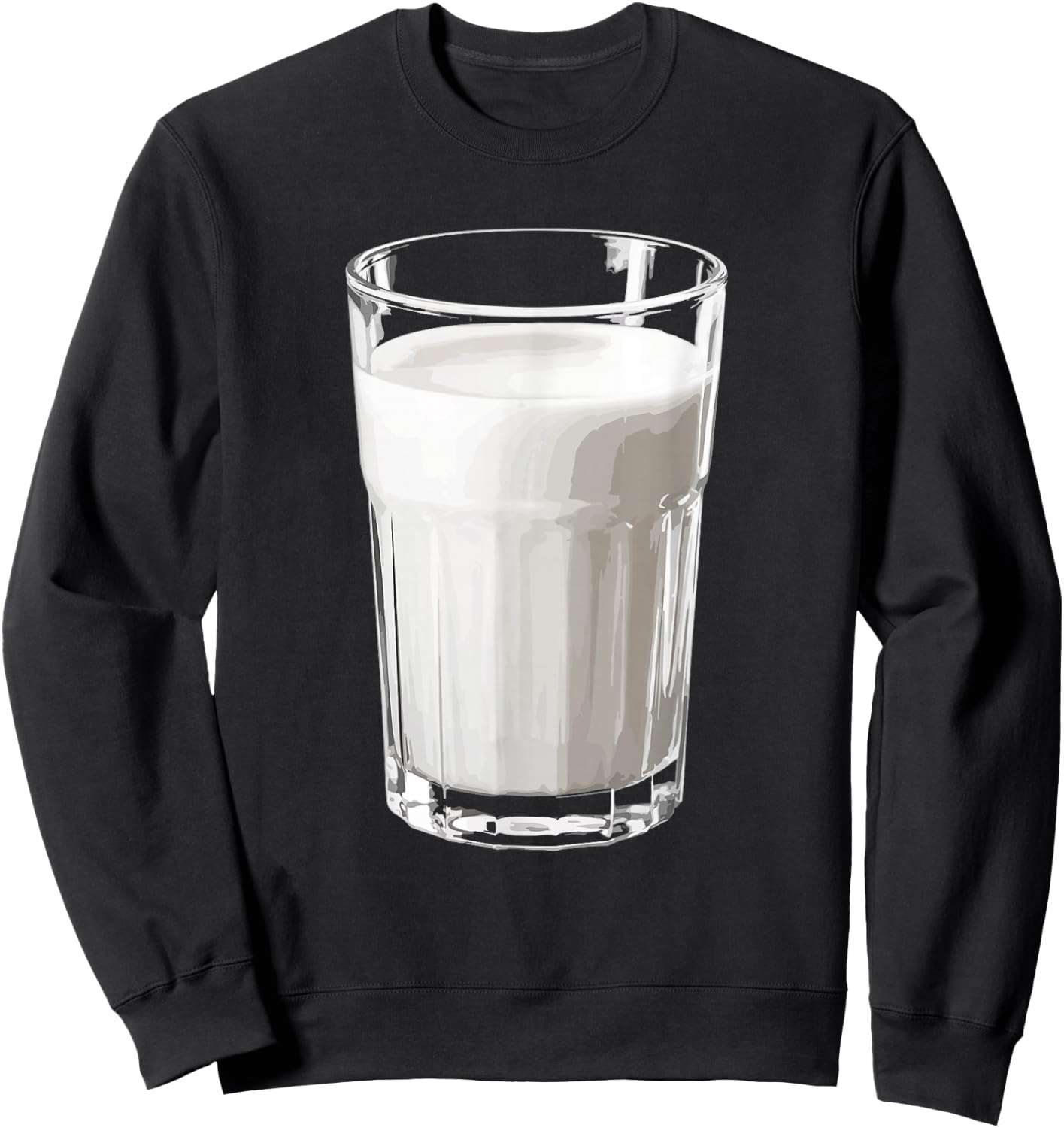 Glass Of Milk Shirt Adult Kids Men Women Glass Milk Costume Sweatshirt - Sweatshirt | Black