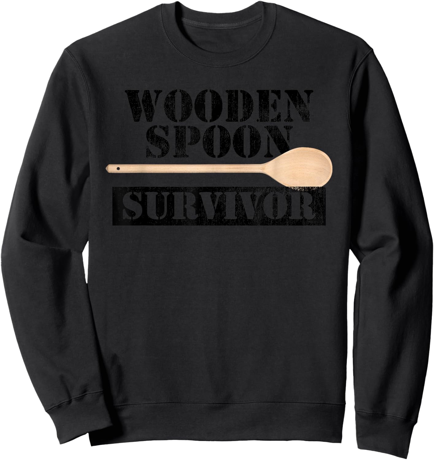 Funny Filipino Pride - Wooden Spoon Survivor Sweatshirt - Sweatshirt | Black