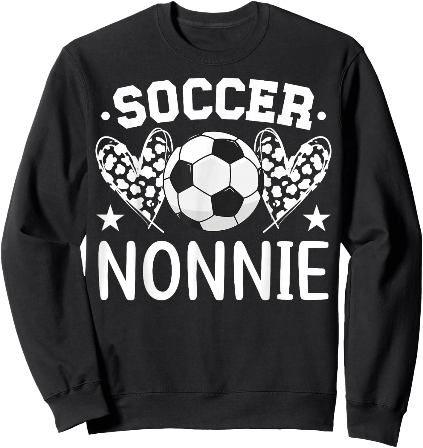 Soccer Nonnie Hearts Nonnie Of A Soccer Player Nonnie Sweatshirt - Sweatshirt | Black