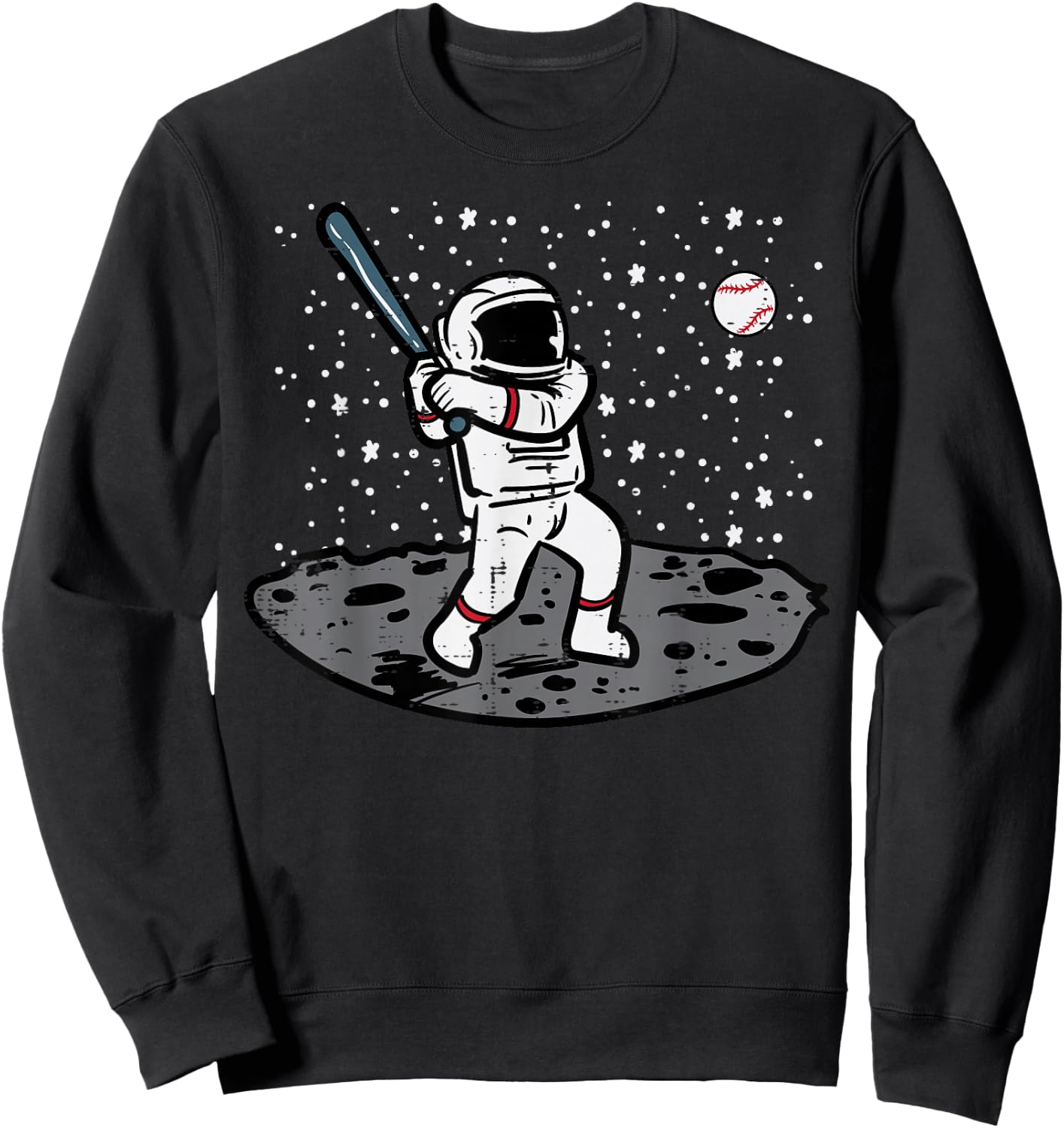 Astronaut Baseball Spaceman Space Galaxy Boys Kids Men Teens Sweatshirt - Sweatshirt | Black