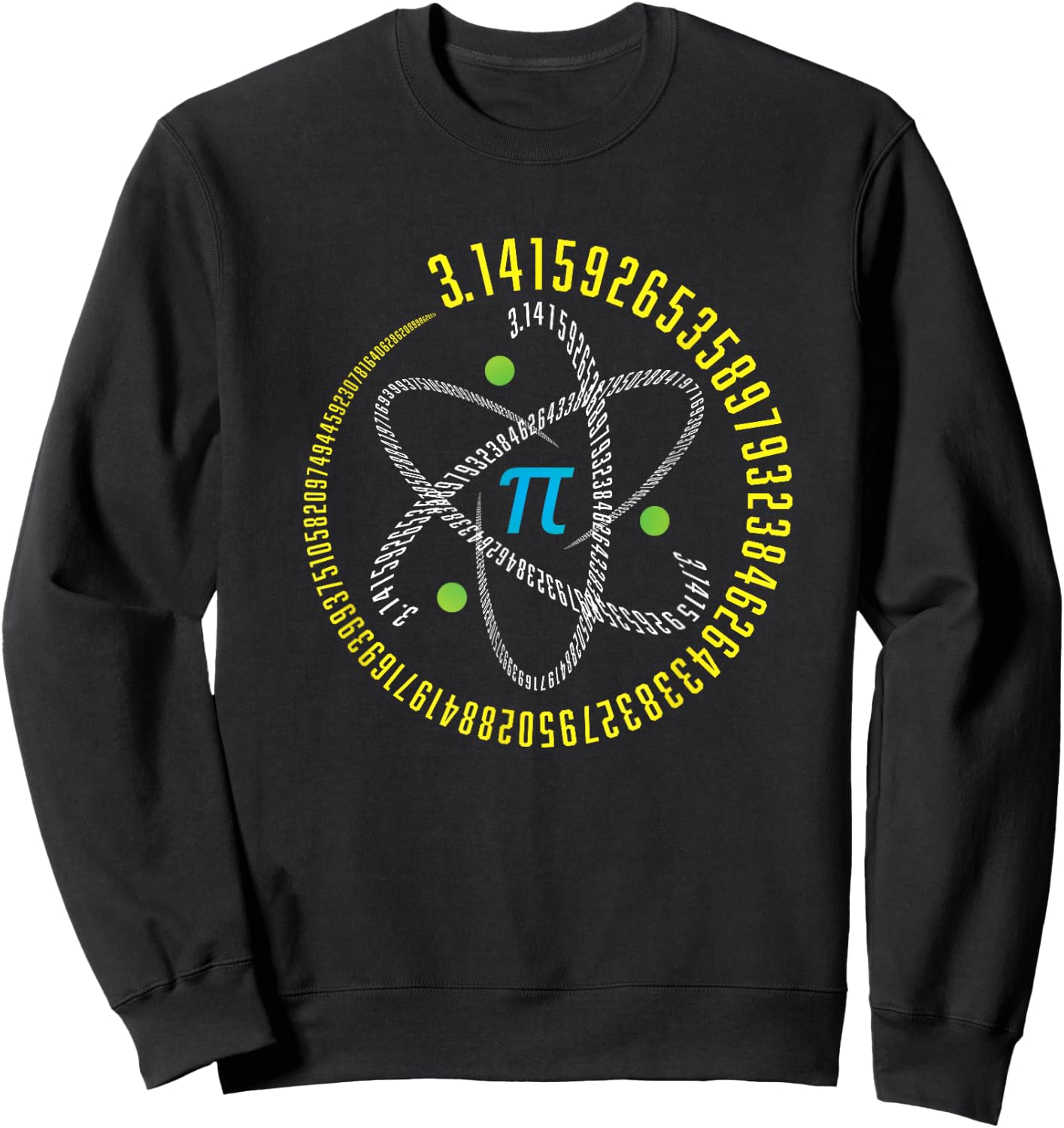 Math Geek Pi Day - Hey Teacher! Atom Pi Math Science STEM Gift 3.14 Pi Day Sweatshirt - Sweatshirt | Black