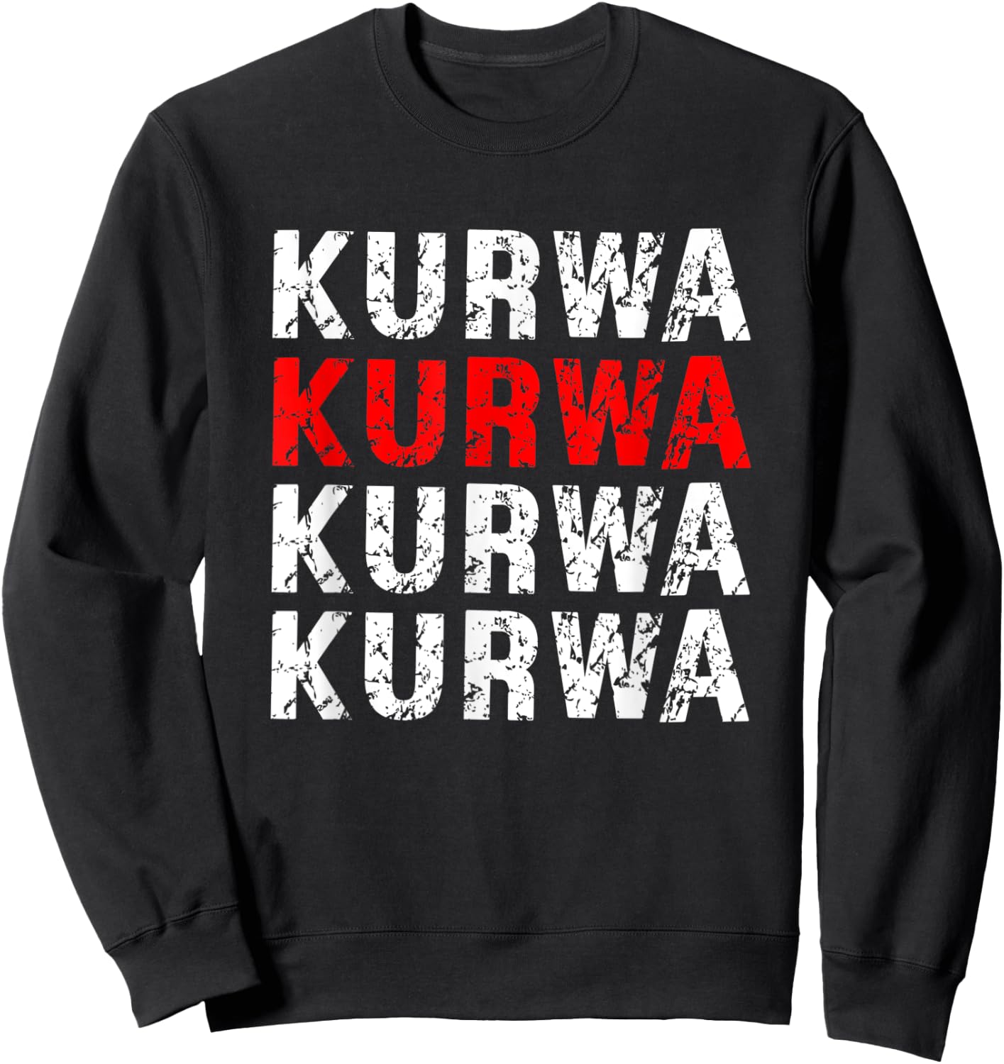 Poland saying Polish Kurwa Polska Sweatshirt - Sweatshirt | Black
