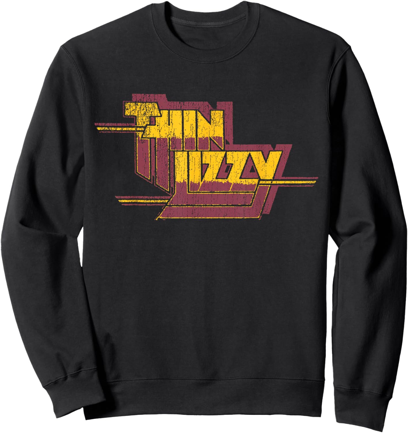 Thin Lizzy – Nightlife Album Distressed Red Logo Sweatshirt - Sweatshirt | Black