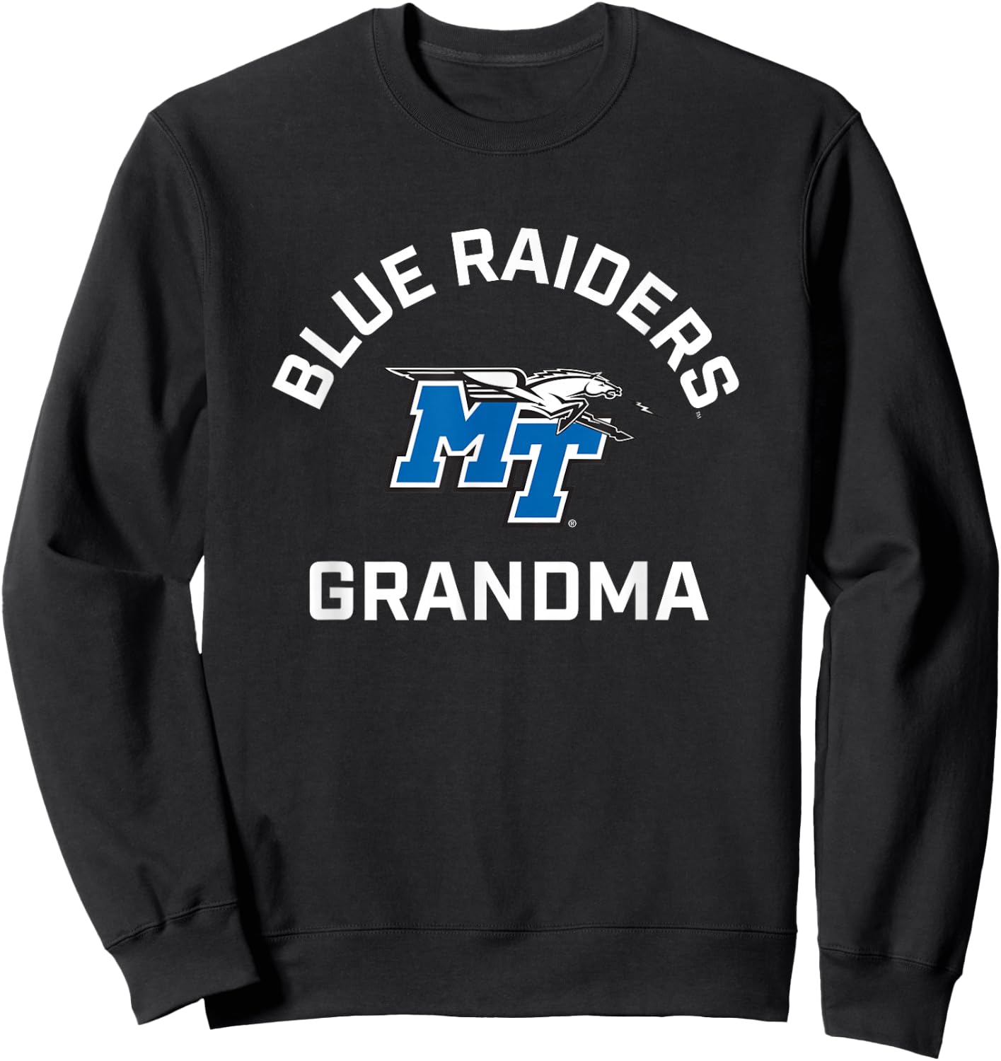 Middle Tennessee MTSU Blue Raiders Arched Grandma Sweatshirt - Sweatshirt | Black