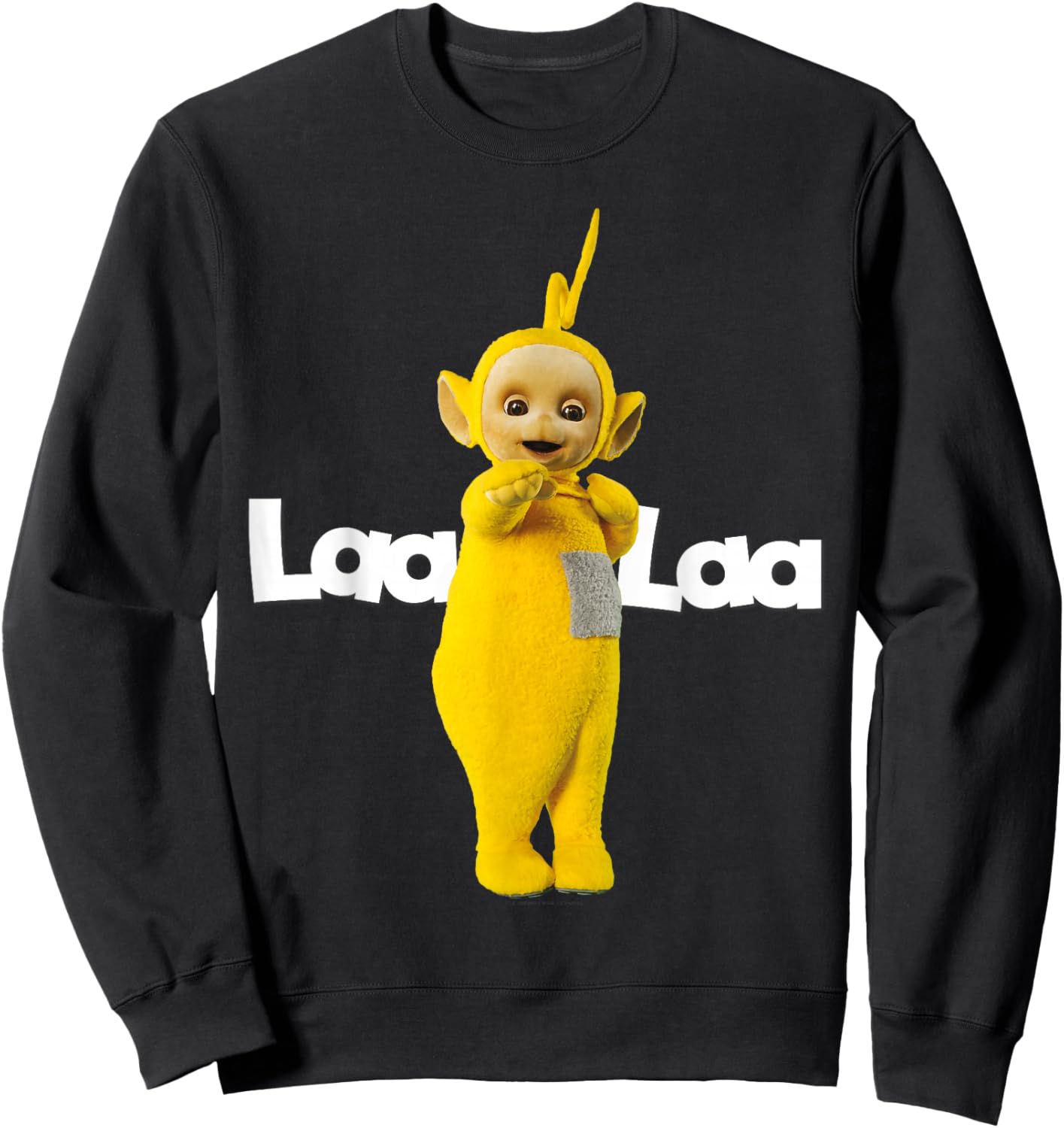 Teletubbies Classic Teletubbies Adult T Shirt Laa Laa, Black, Small US Sweatshirt - Sweatshirt | Black