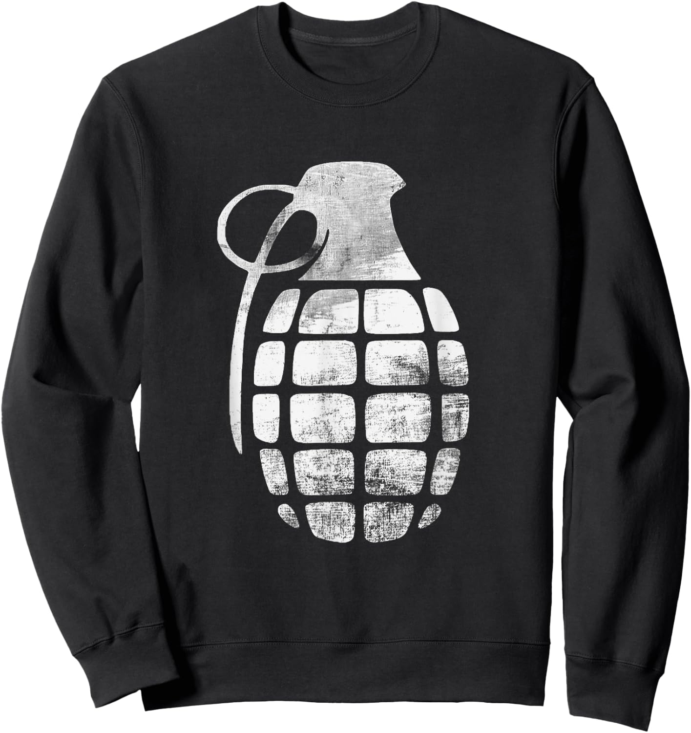 RETRO GRENADE BOMB - army war explosive Sweatshirt - Sweatshirt | Black