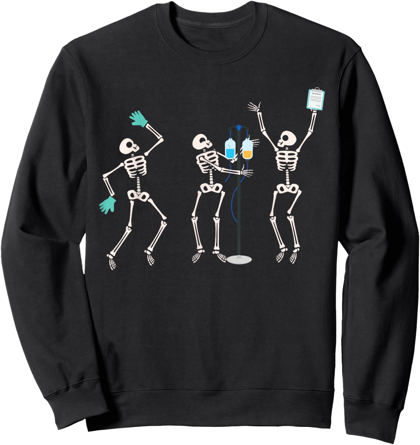 Medical Skeleton Dance Funny Healthcare Halloween Doctor Sweatshirt - Sweatshirt | Black