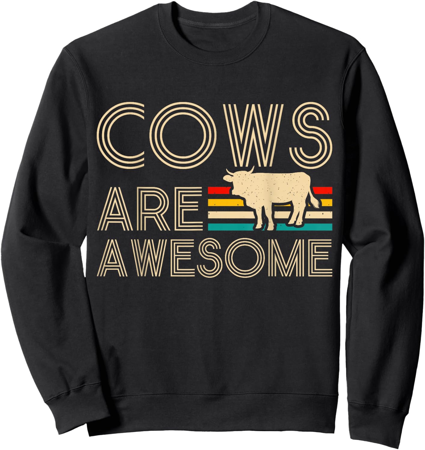 Cows Are Awesome Sweatshirt - Sweatshirt | Black