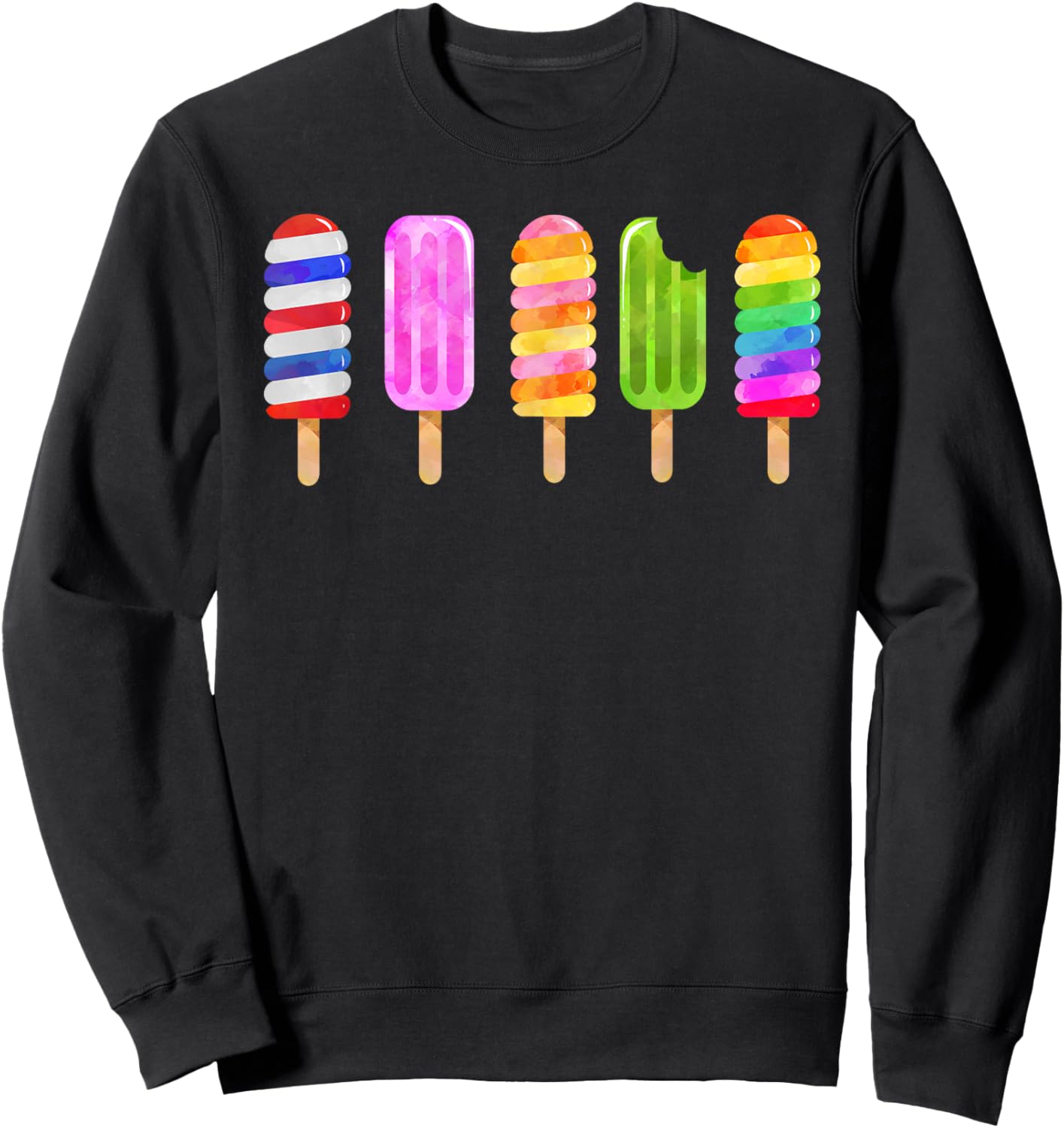 Summer Shirt for Kids Popsicles Fun Birthday Camp Swimming Sweatshirt - Sweatshirt | Black
