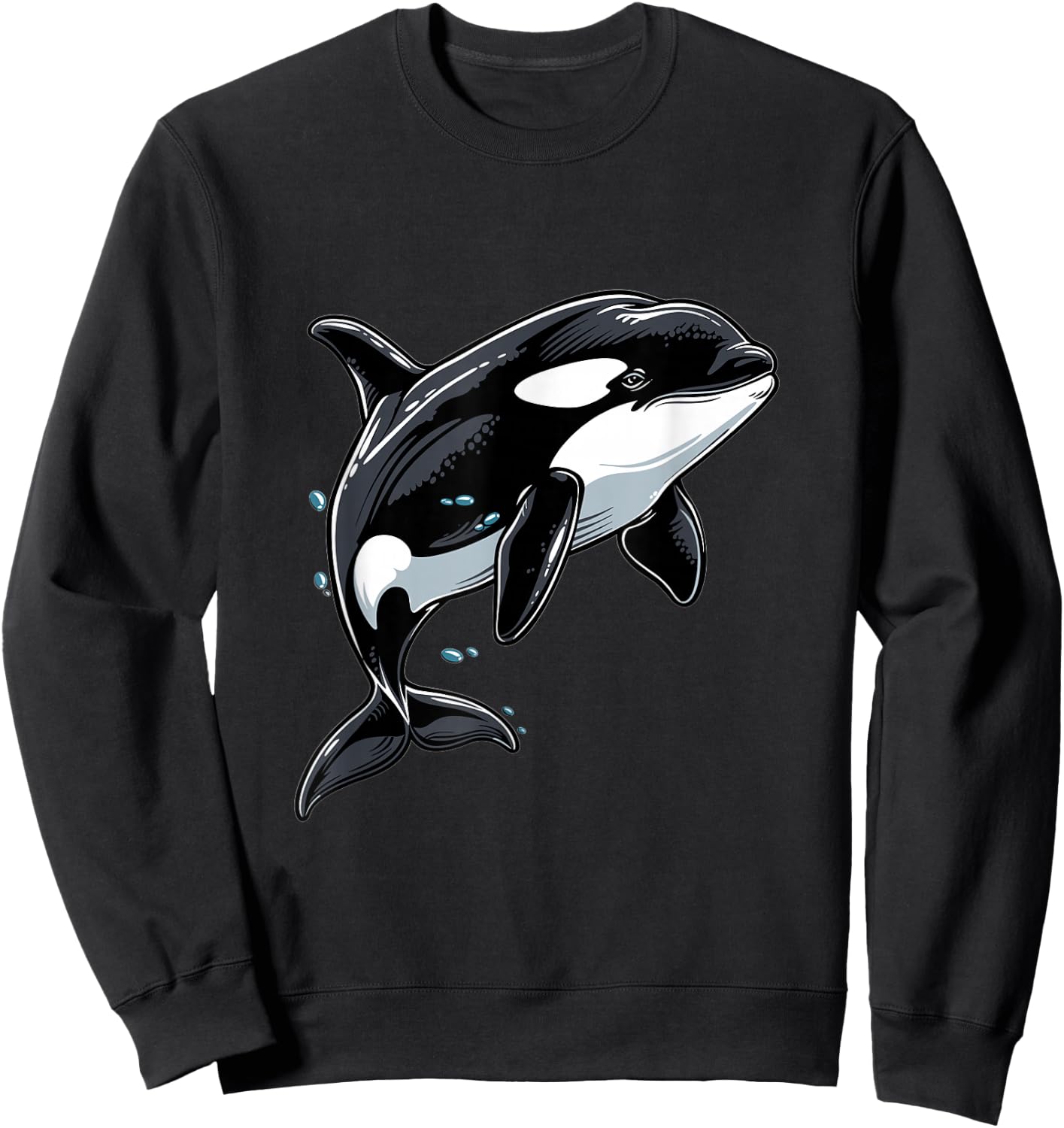 Orca Whale Graphic Sweatshirt - Sweatshirt | Black