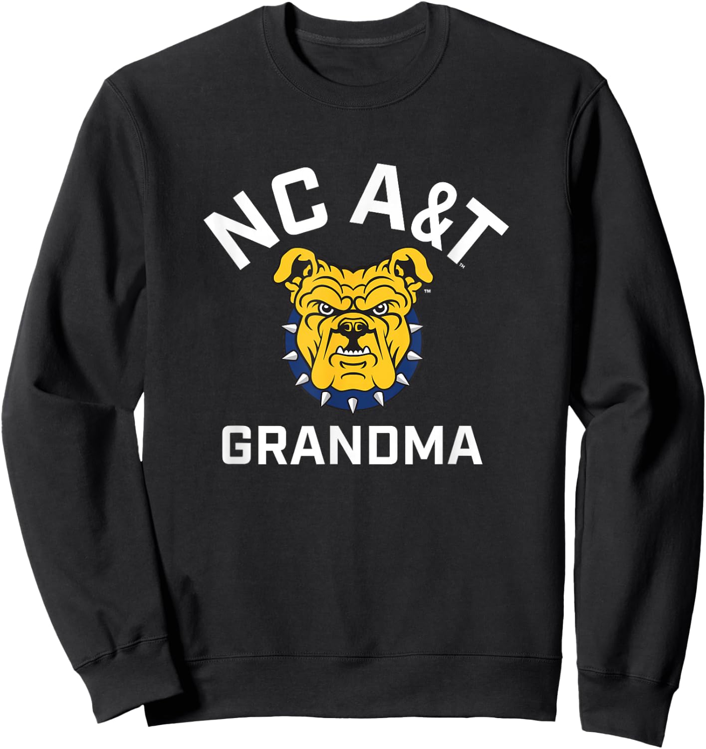 North Carolina A&T State University Aggies Arched Grandma Sweatshirt - Sweatshirt | Black