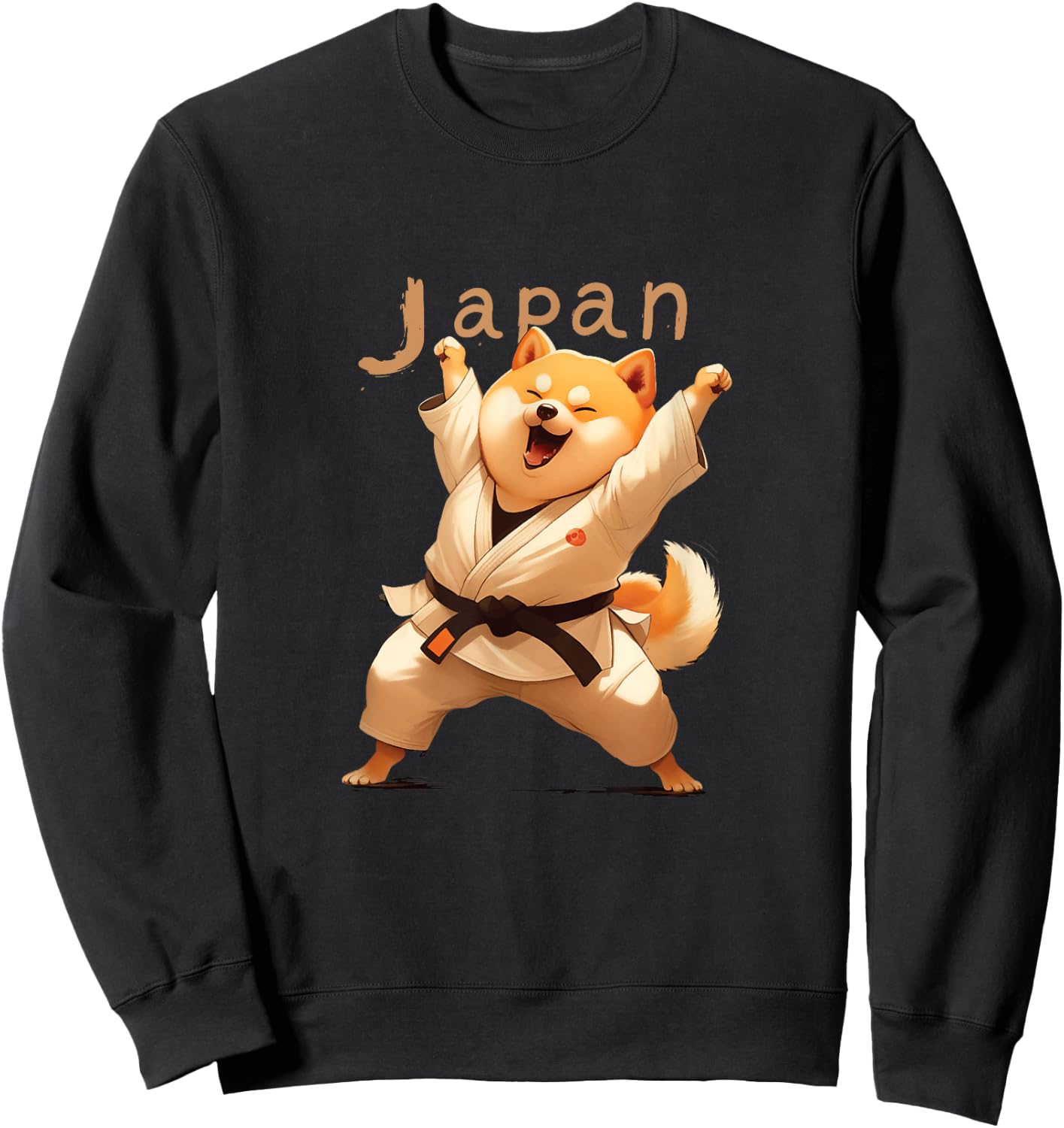 Japanese Judo Shiba Inu - Japan Souvenir Sweatshirt - Sweatshirt | Black
