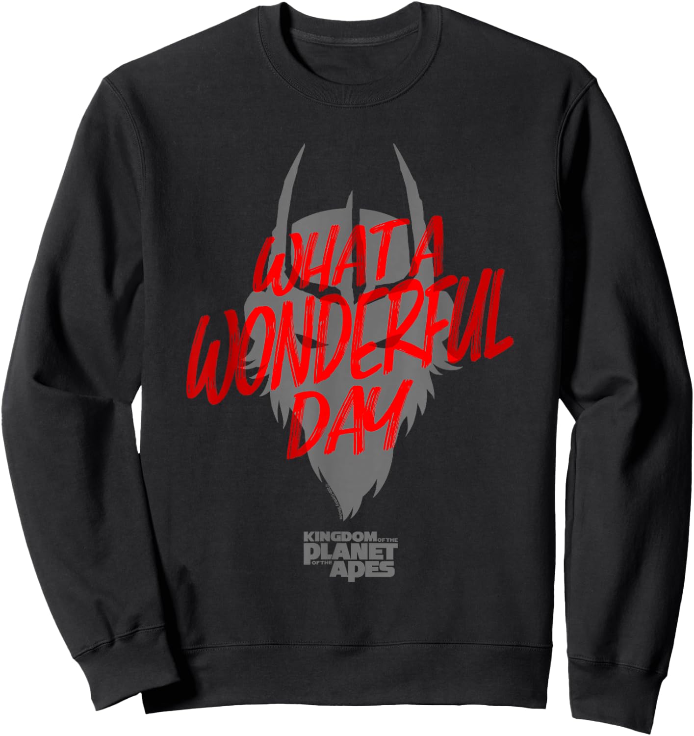 Kingdom of the Planet of the Apes Wonderful Day Red Letter Sweatshirt - Sweatshirt | Black