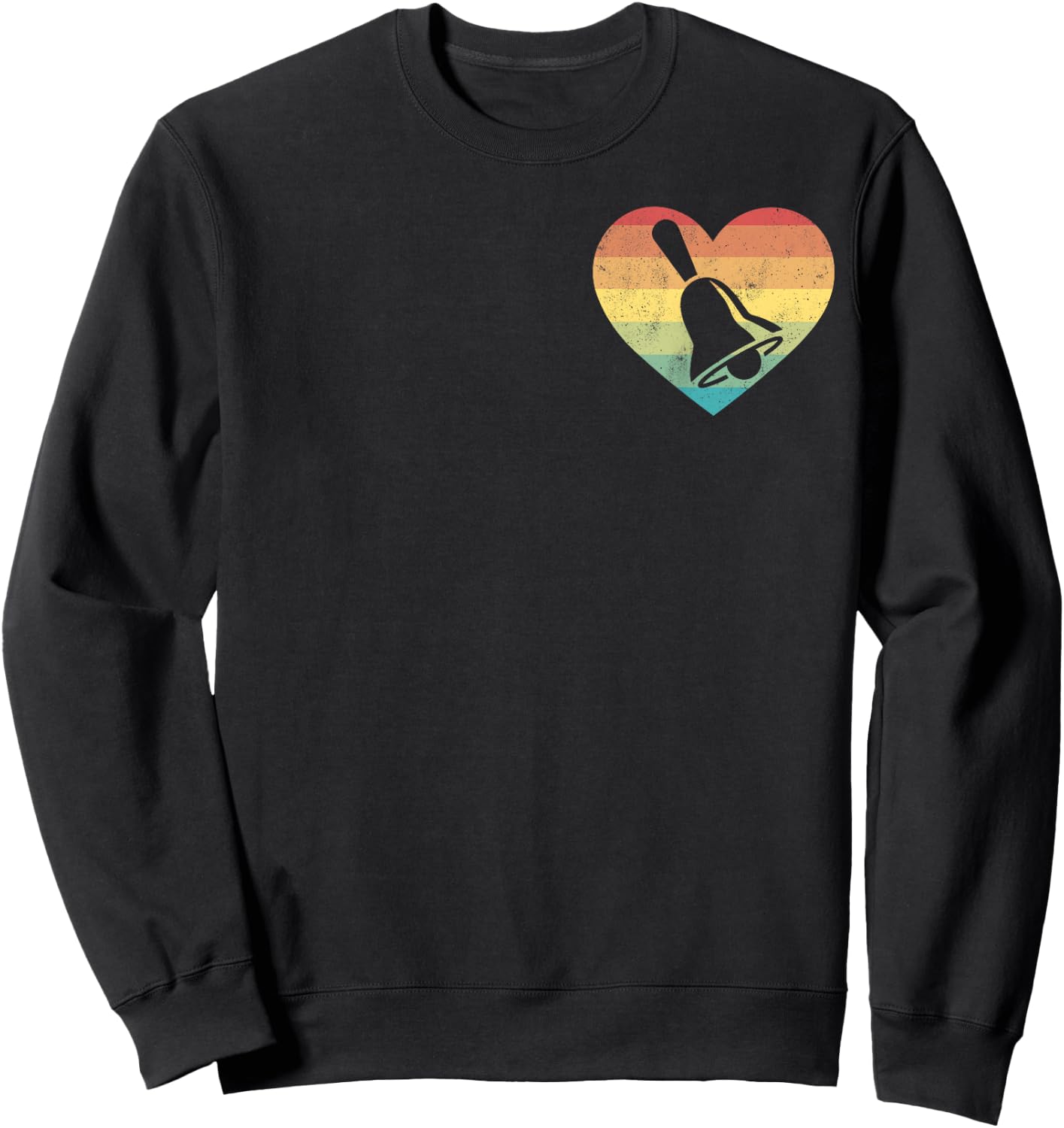 Funny Handbell Love Music Instrument Bell Choir Sweatshirt - Sweatshirt | Black