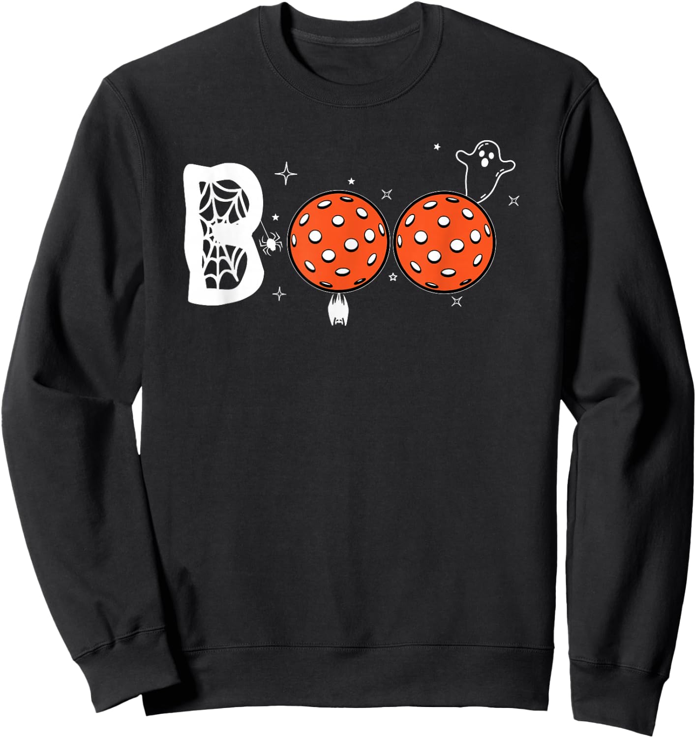 Costume Funny Halloween Pickleball Zero Zero Boo Halloween T Sweatshirt - Sweatshirt | Black