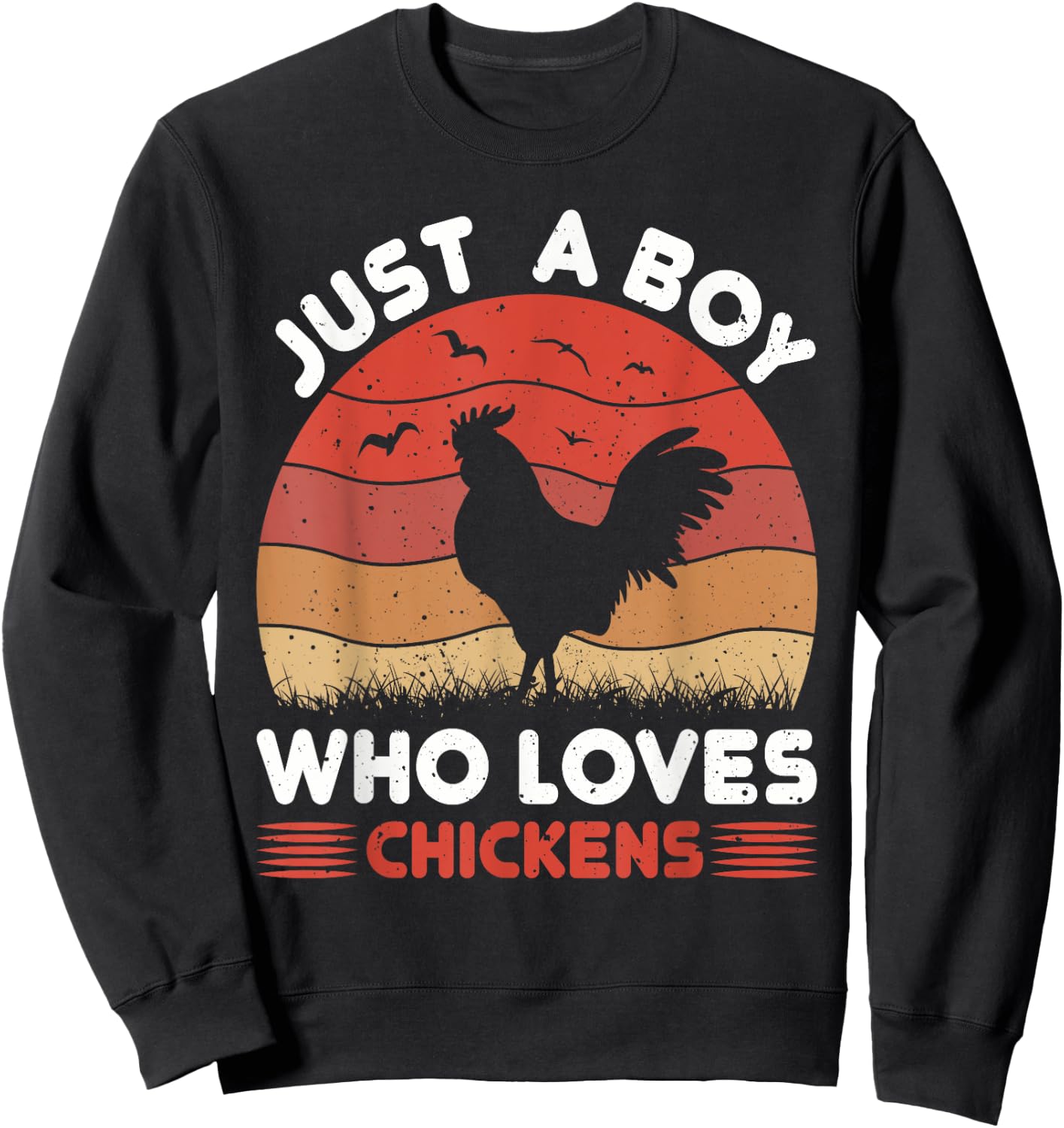 Just A Boy Who Loves Chickens Sweatshirt - Sweatshirt | Black