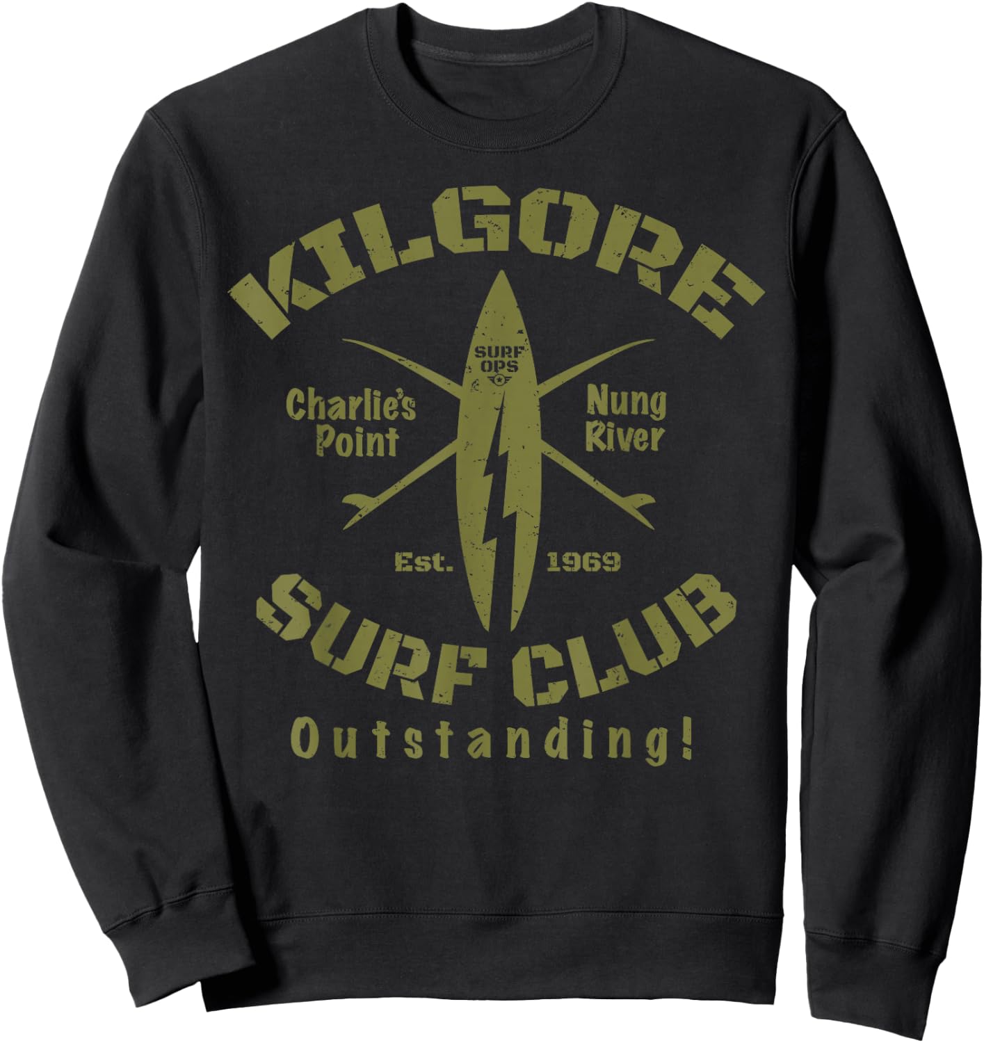 Surf Ops Kilgore Surf Club OUTSTANDING Sweatshirt - Sweatshirt | Black