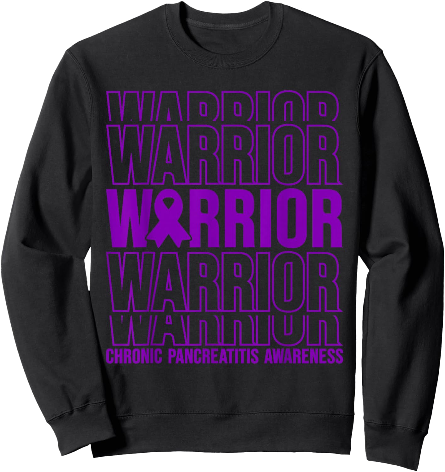Chronic Pancreatitis Warrior Pancreatitis Awareness Sweatshirt - Sweatshirt | Black