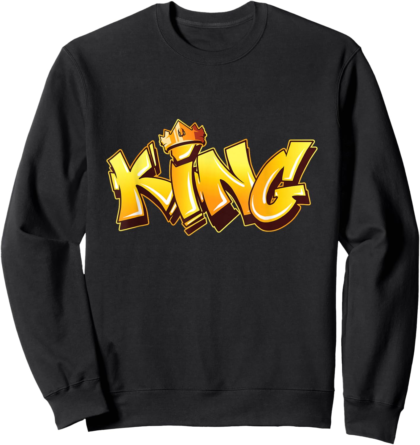 King Graffiti Art Street Art Urban Style Spray Paint Hip Hop Sweatshirt - Sweatshirt | Black