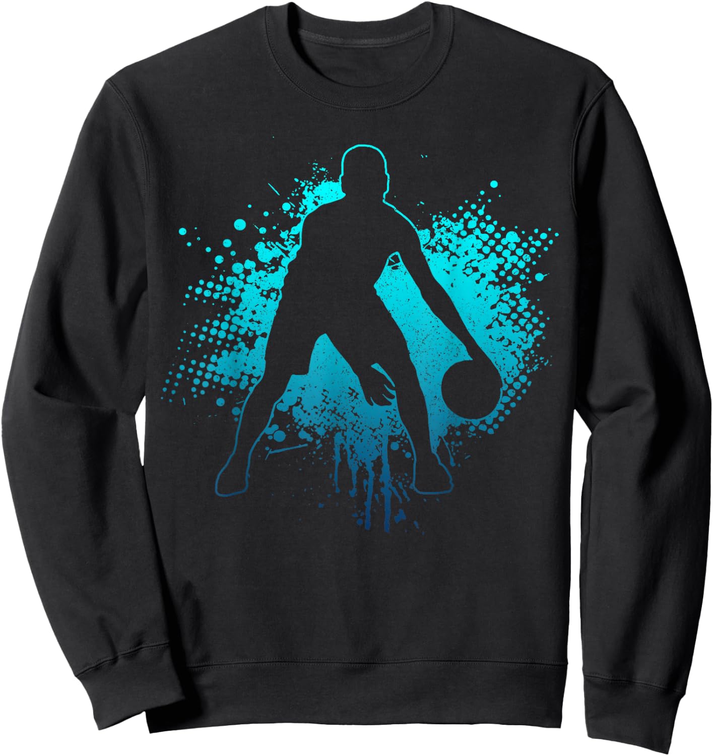 Basketball Vintage Bball Player Coach Sports Baller Sweatshirt - Sweatshirt | Black