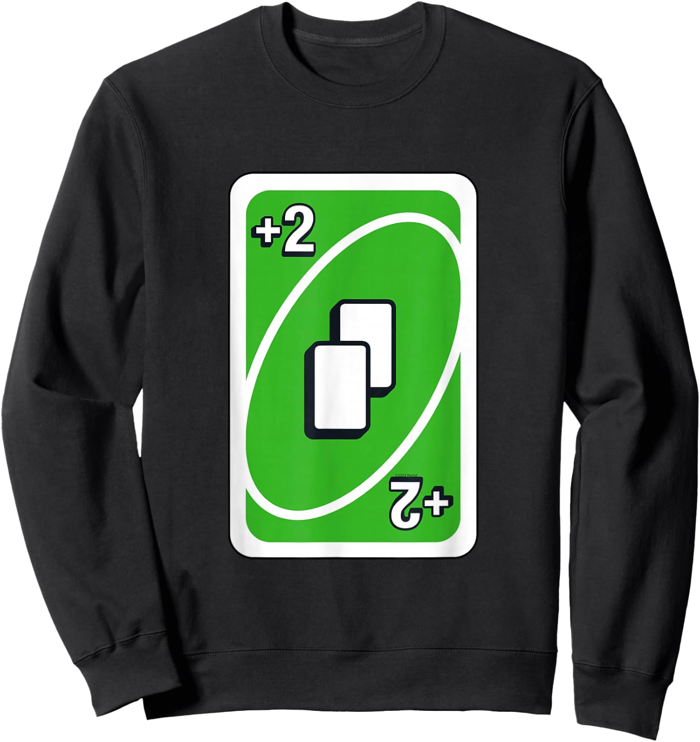 UNO - Green Draw Two Card Sweatshirt - Sweatshirt | Black
